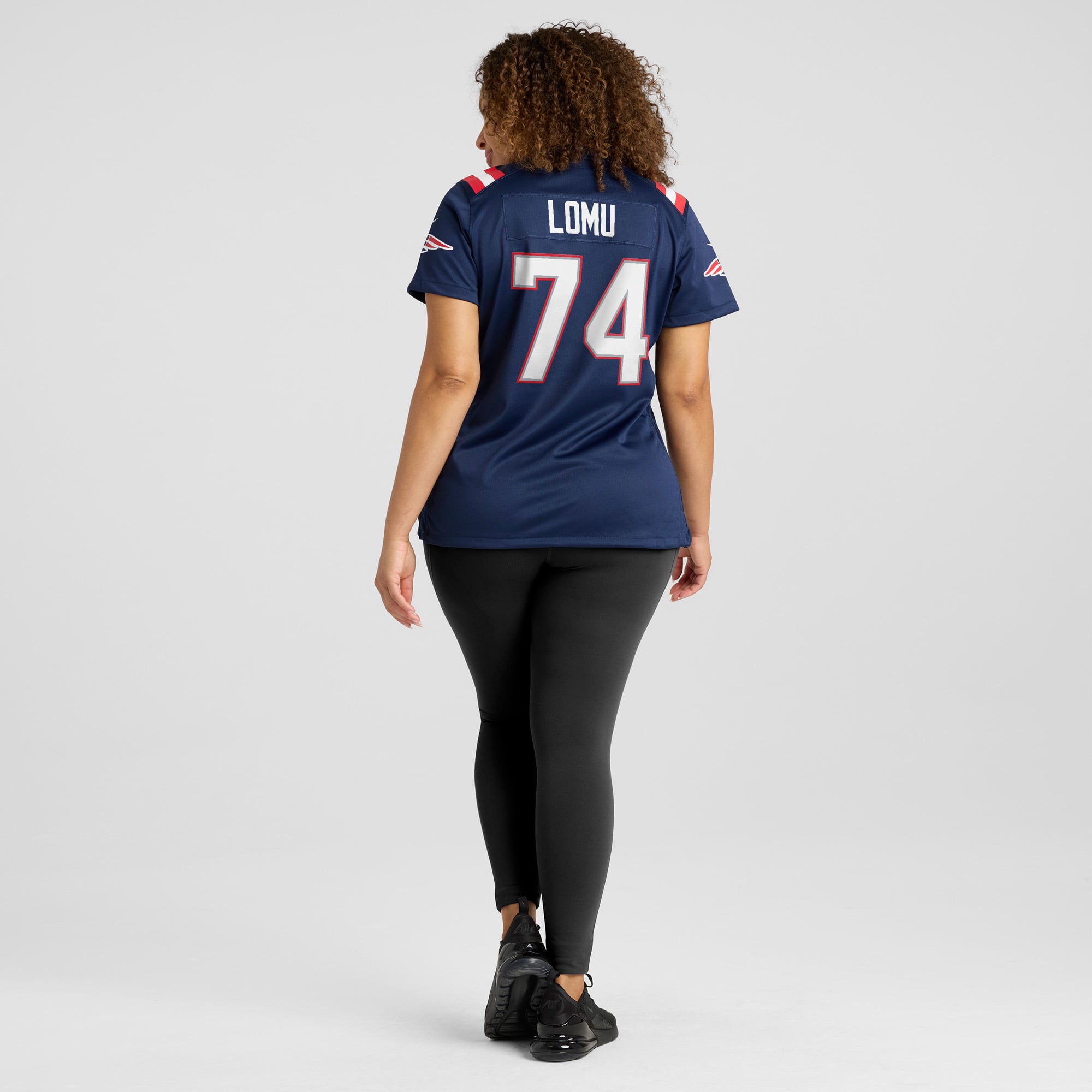 Caleb Lomu New England Patriots Women's Team Game Jersey - Navy - Image 8