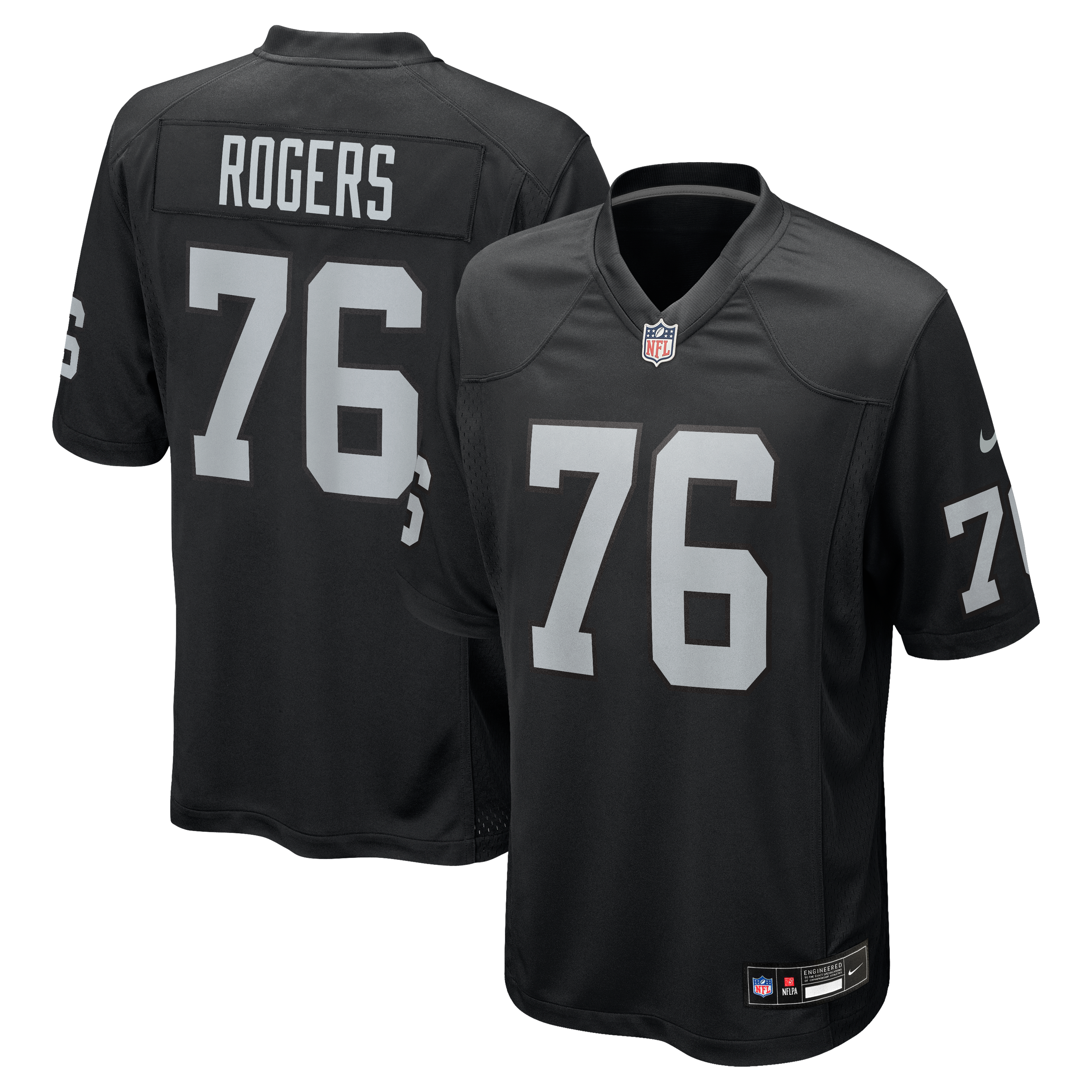 Caleb Rogers Las Vegas Raiders Team Game Jersey - Black - Image 2