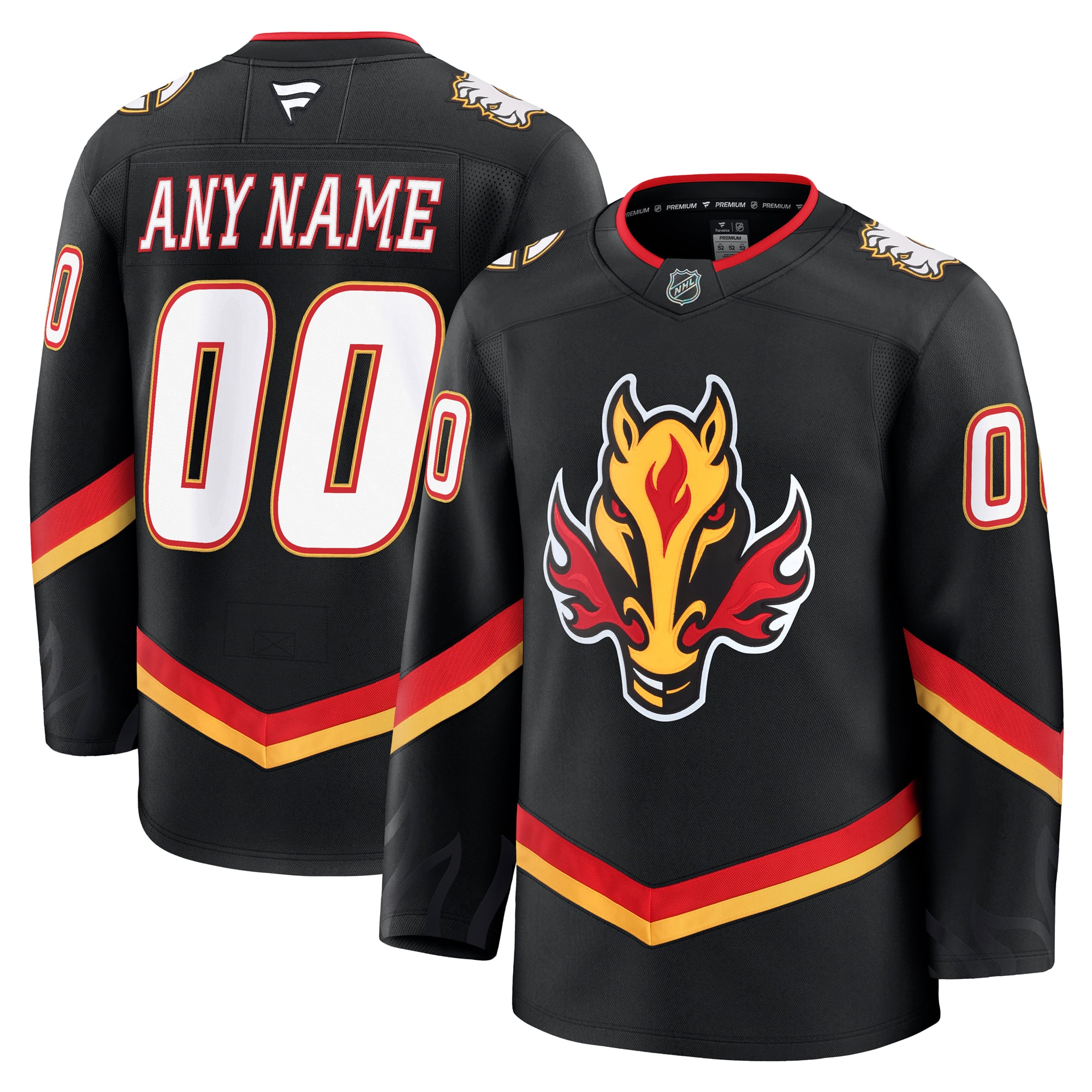 Calgary Flames Alternate Premium Custom Jersey - Black