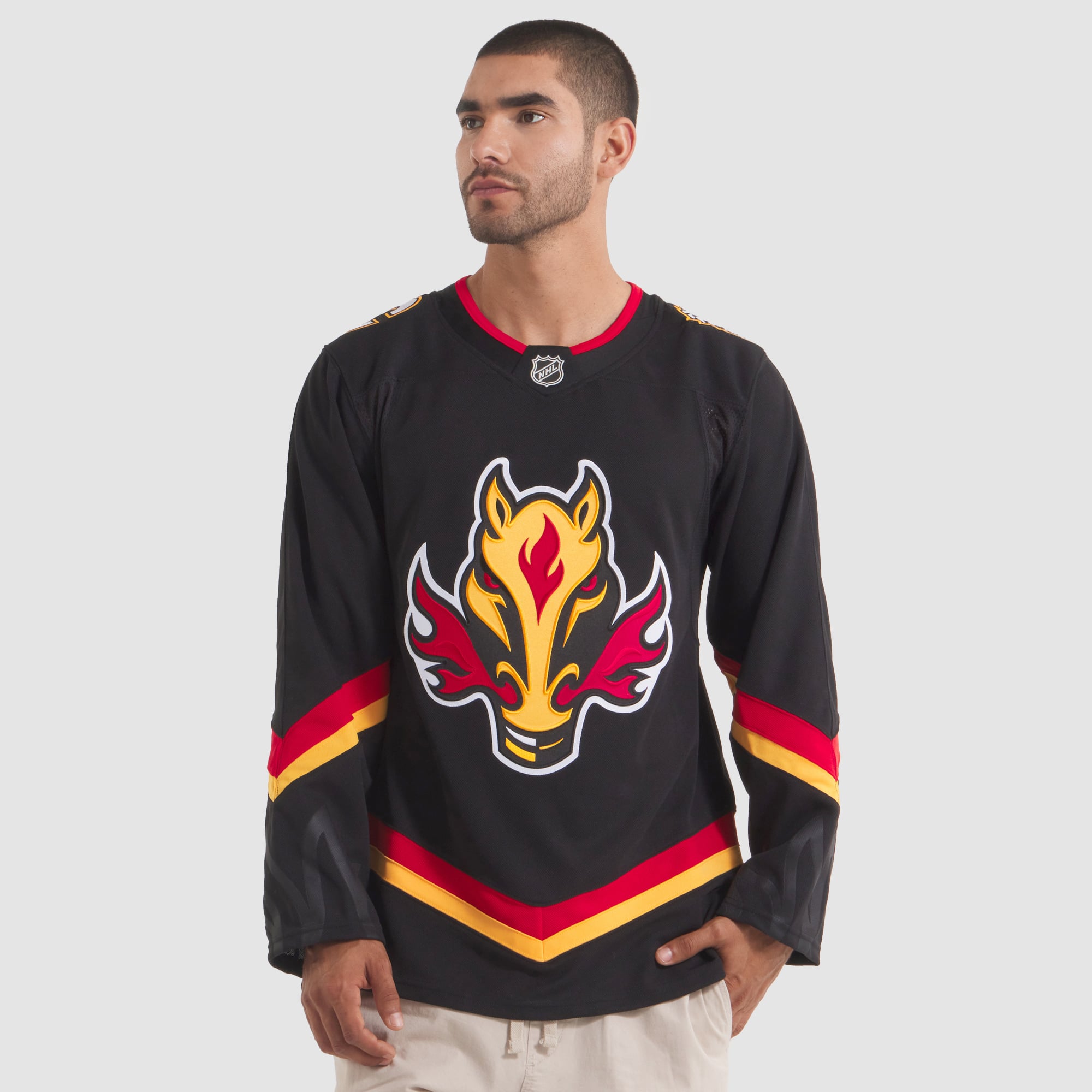 Calgary Flames Away Premium Jersey - Black - Image 6
