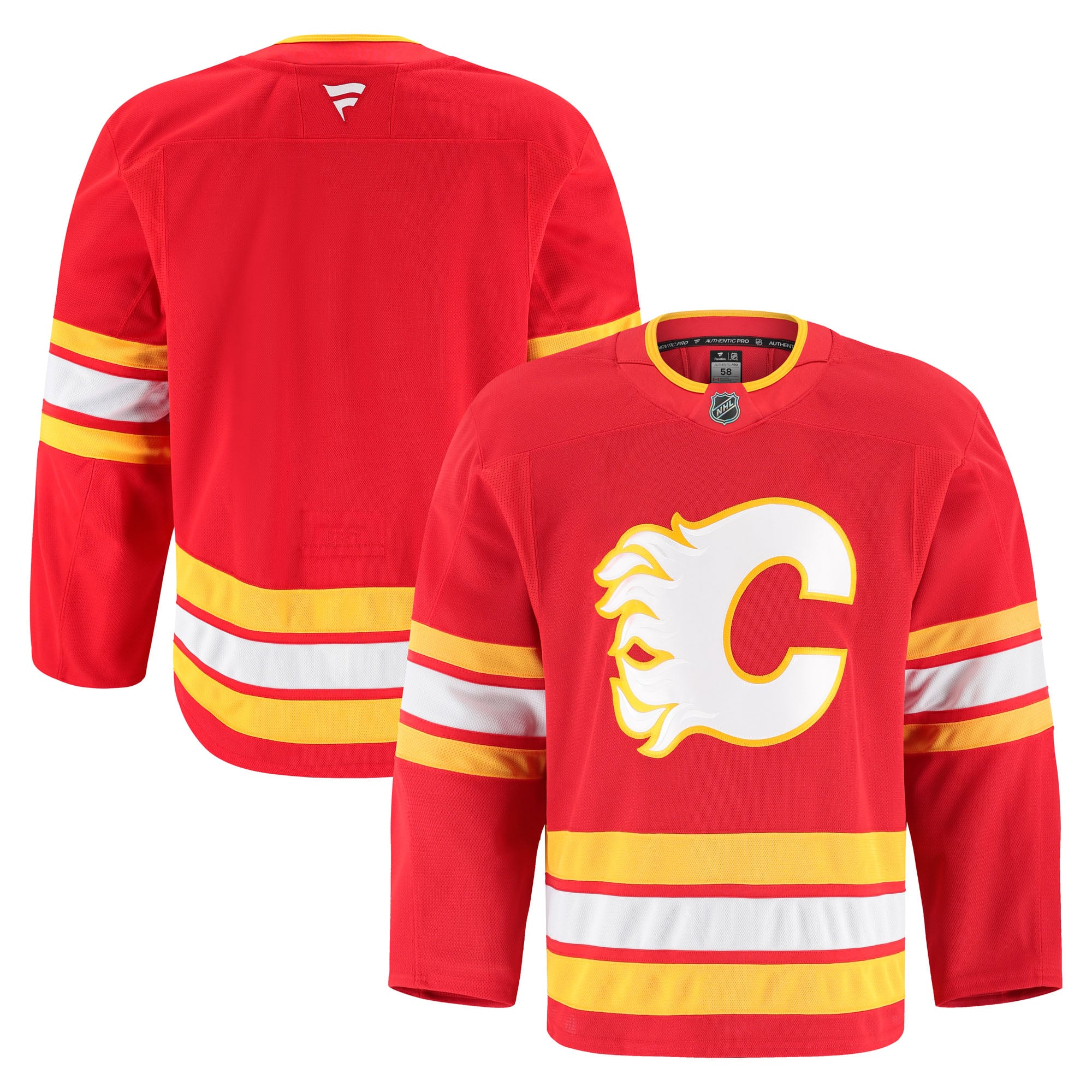 Calgary Flames Home Pro Jersey - Red - Image 2