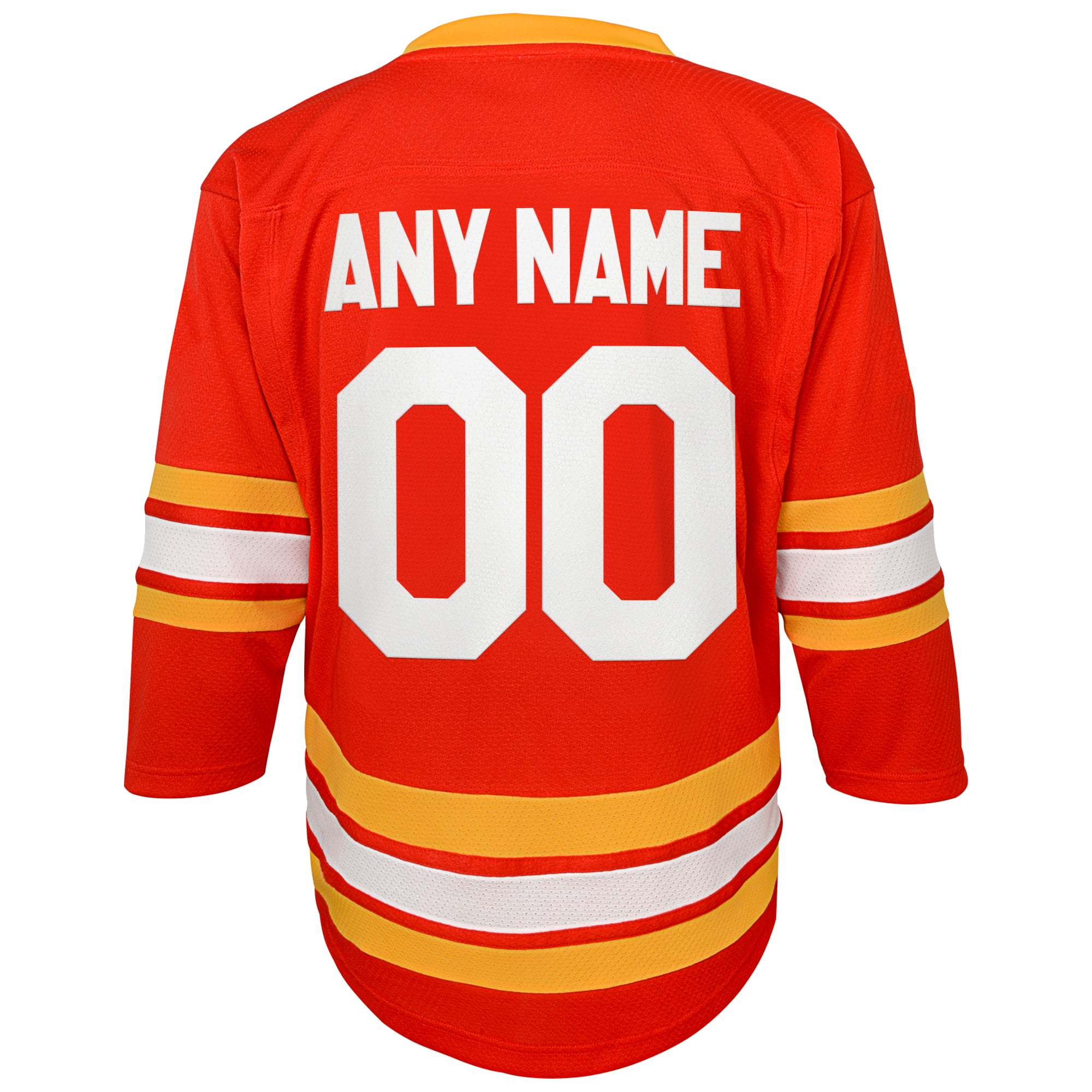 Calgary Flames Youth Home Custom Jersey - Red - Image 4