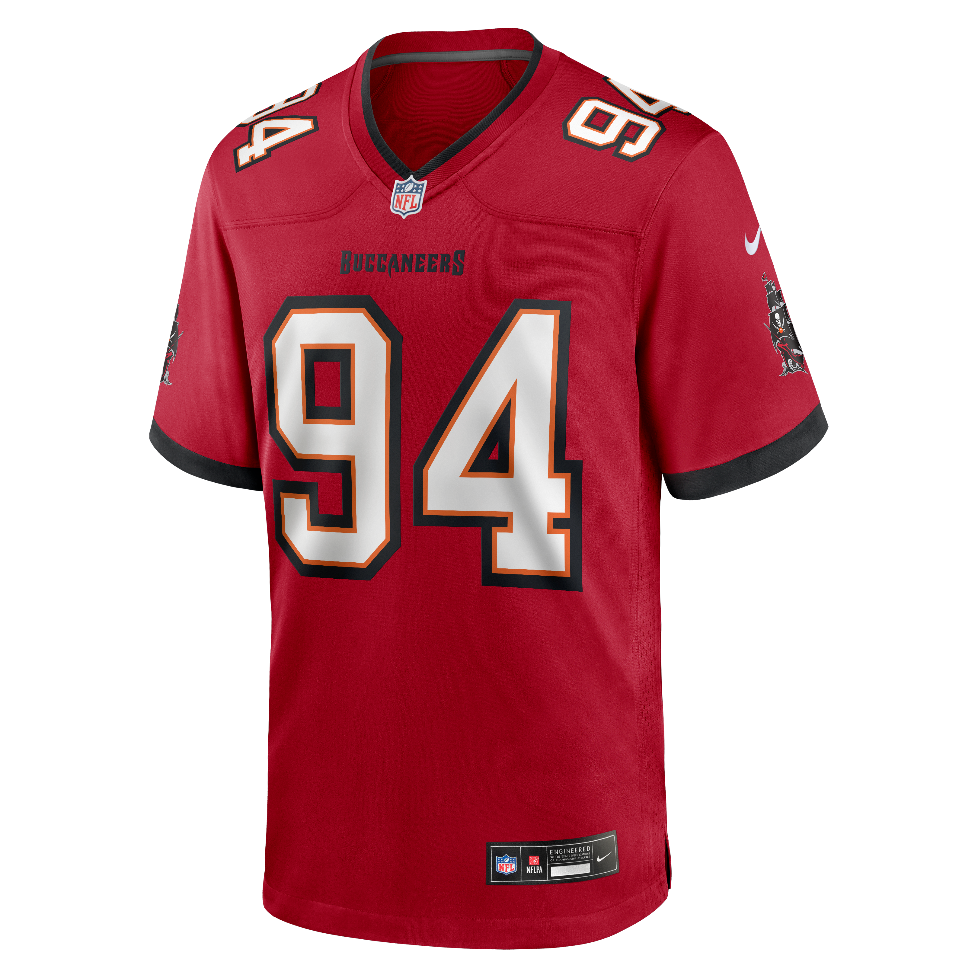 Calijah Kancey Tampa Bay Buccaneers Game Jersey - Red - Image 3