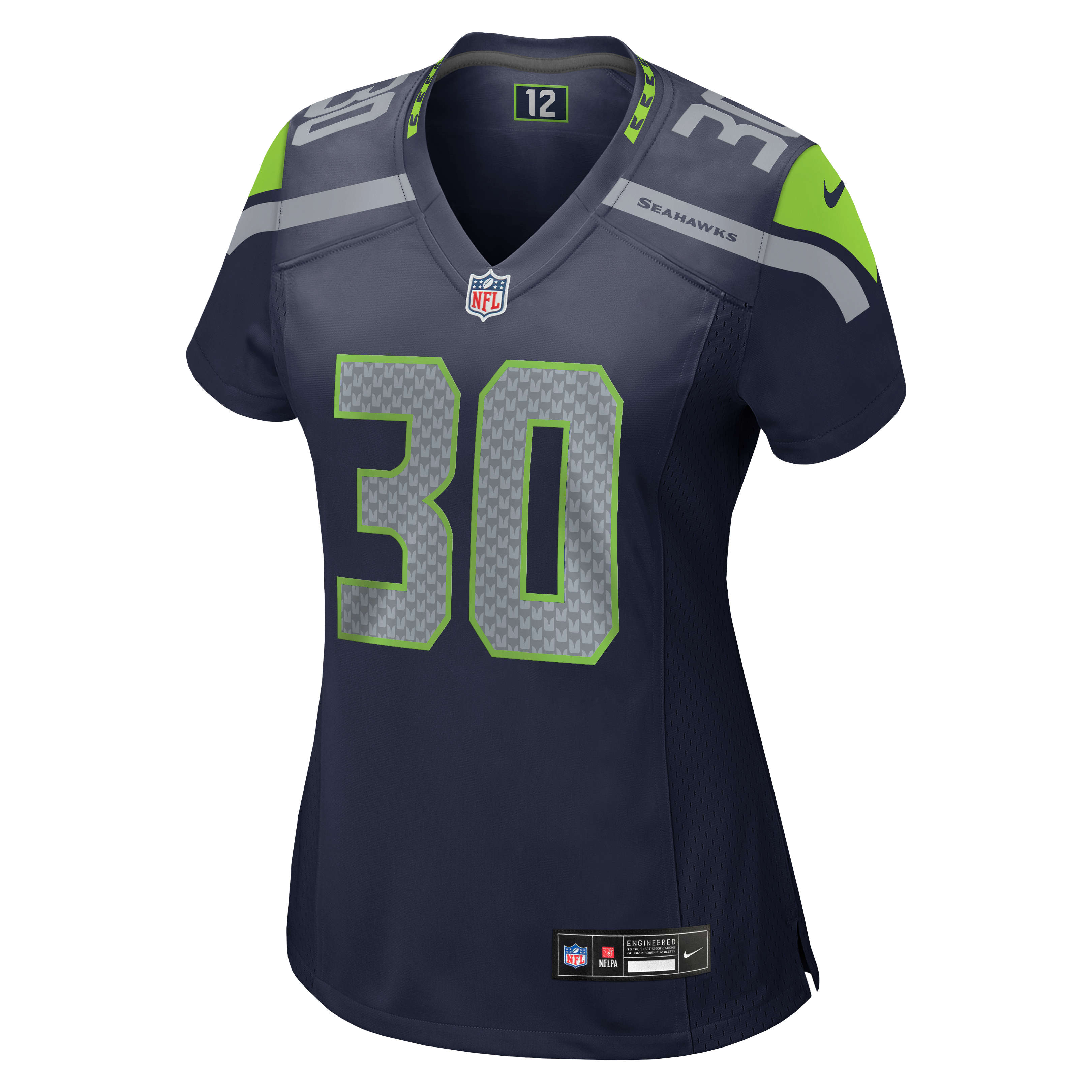 Cam Akers Seattle Seahawks Women's Team Game Jersey - College Navy - Image 3