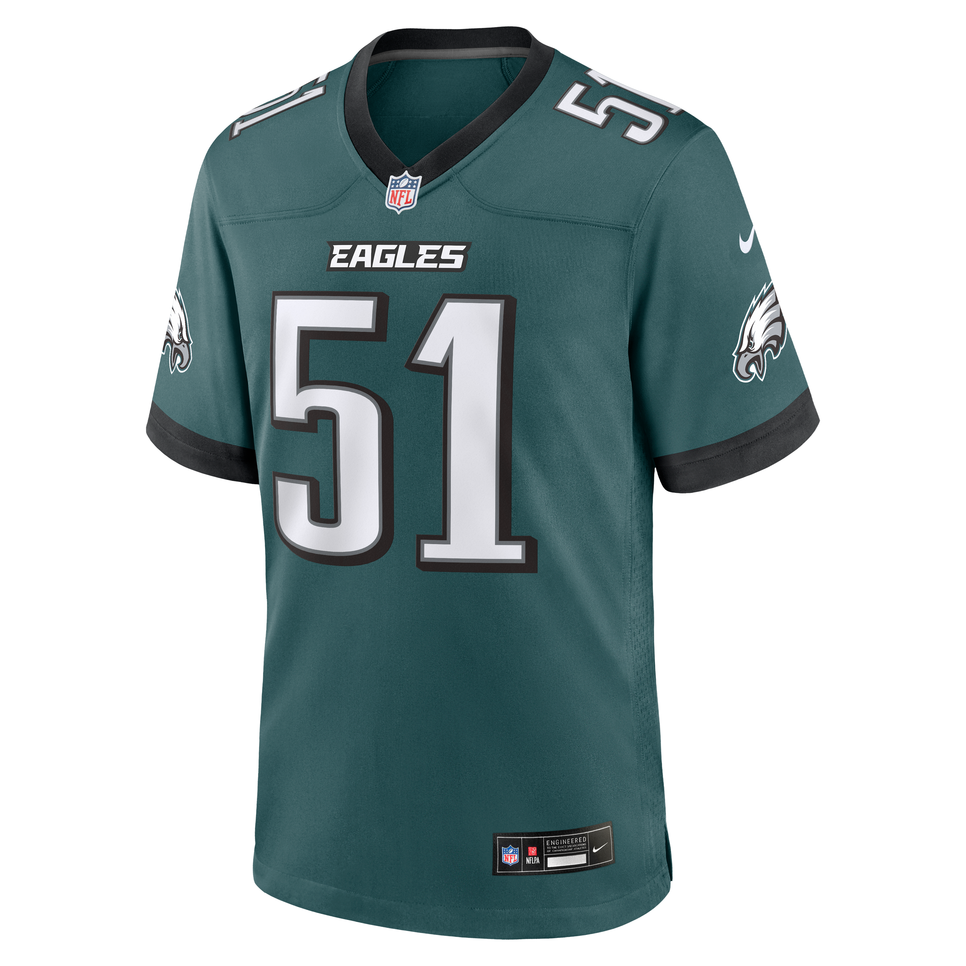 Cam Jurgens Philadelphia Eagles Team Game Jersey - Midnight Green - Image 3