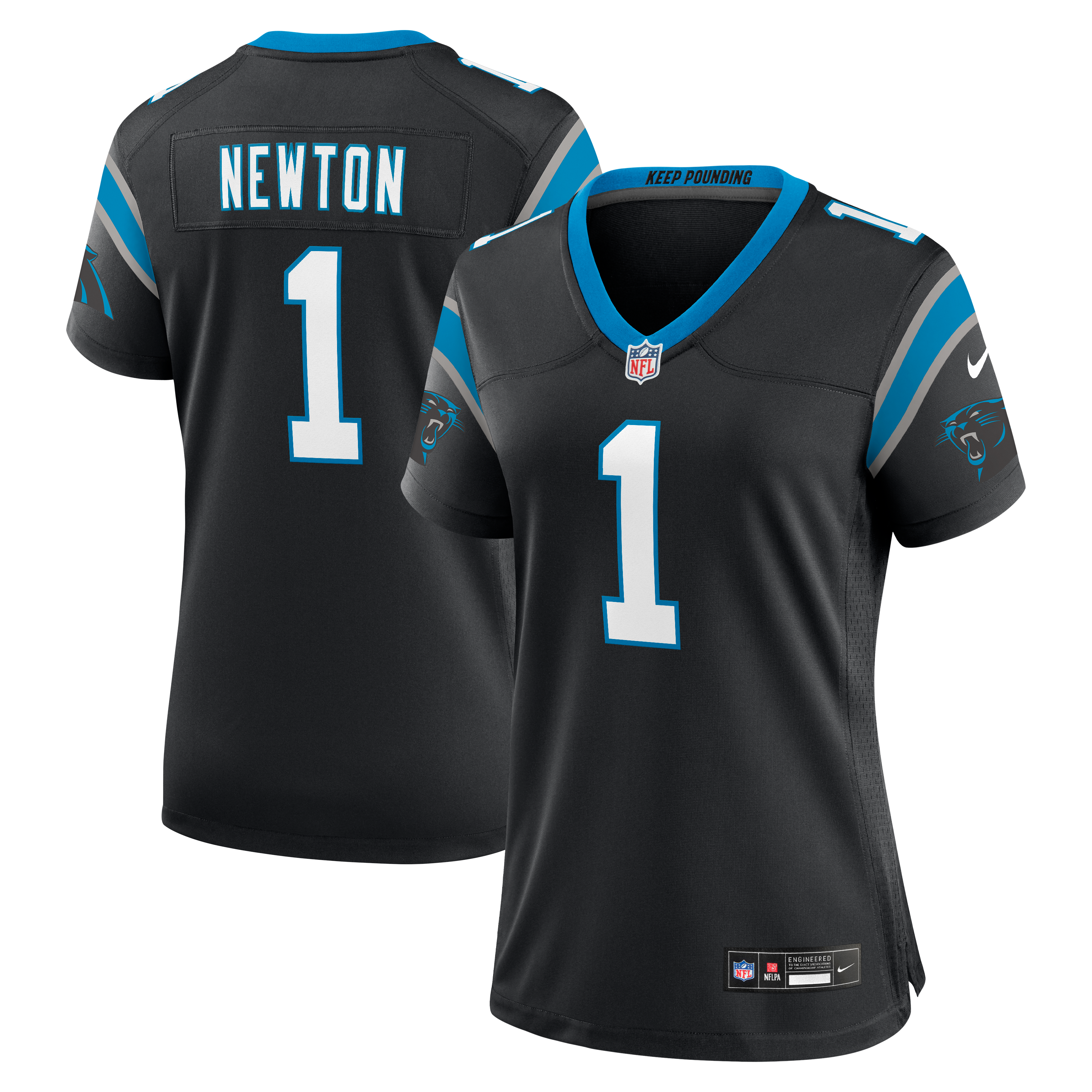 Cam Newton Carolina Panthers Women's Team Retired Game Jersey - Black - Image 2