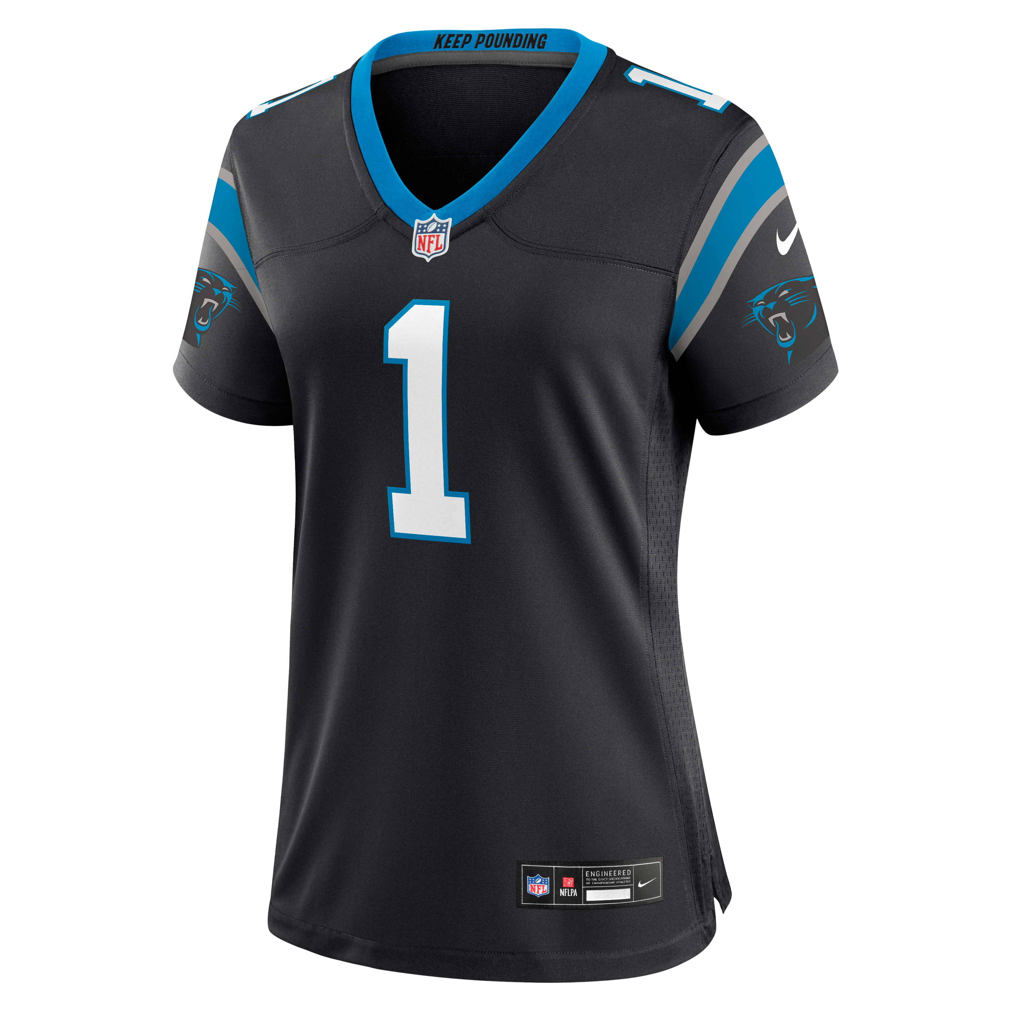 Cam Newton Carolina Panthers Women's Team Retired Game Jersey - Black - Image 3