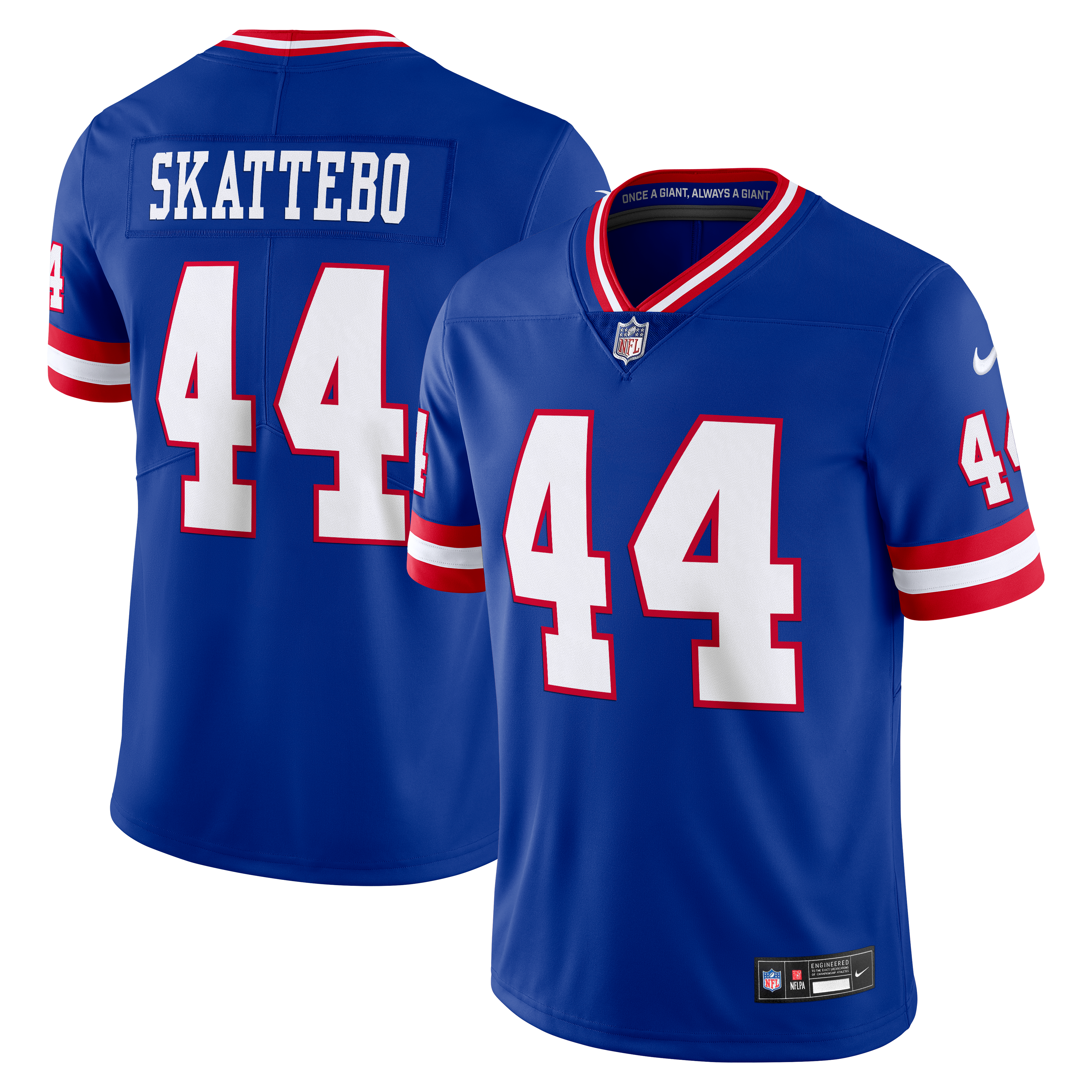 Cam Skattebo New York Giants Legacy Vapor Untouchable Stitched Limited Jersey - Royal - Image 2