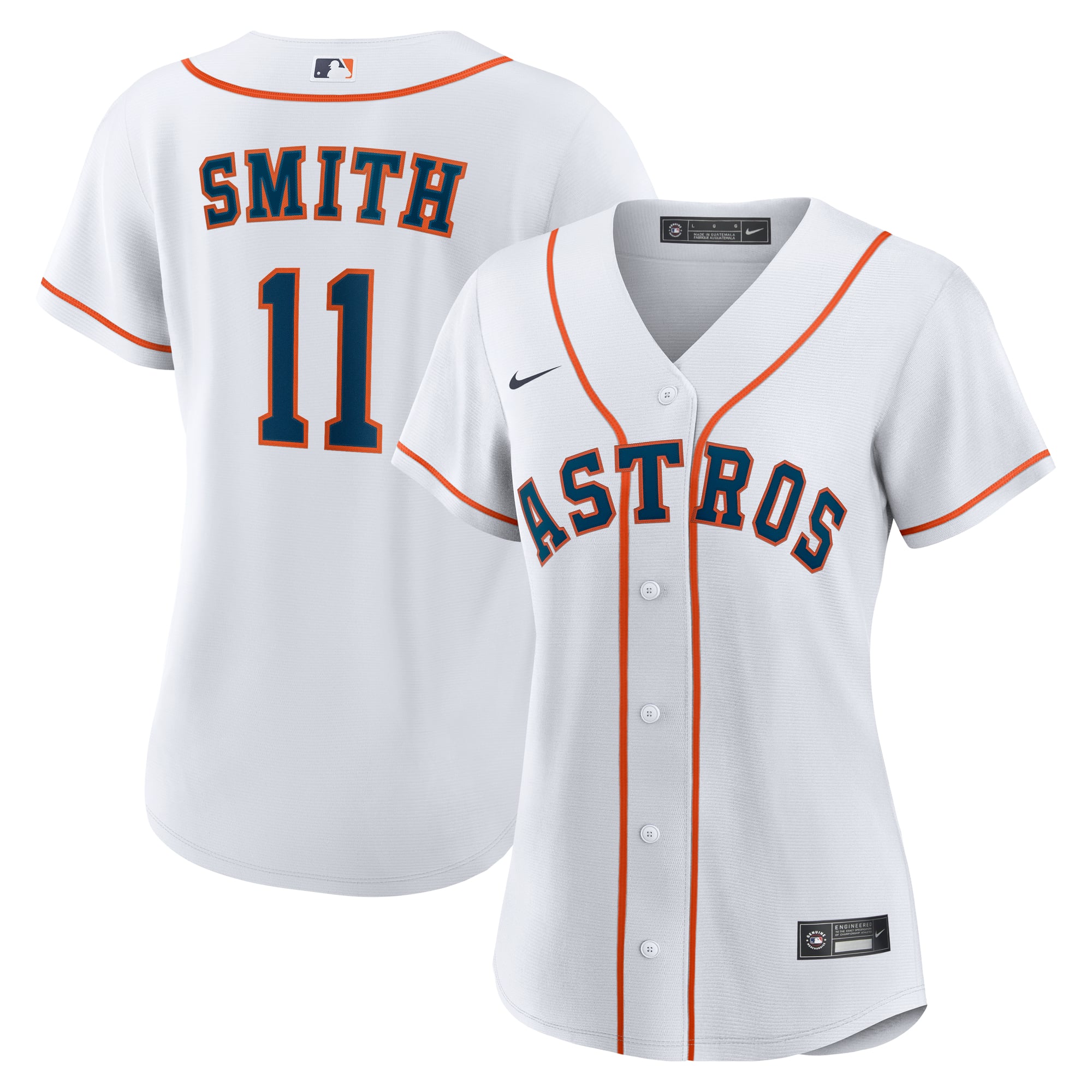 Cam Smith Houston Astros Women's Home Jersey - White - Image 2