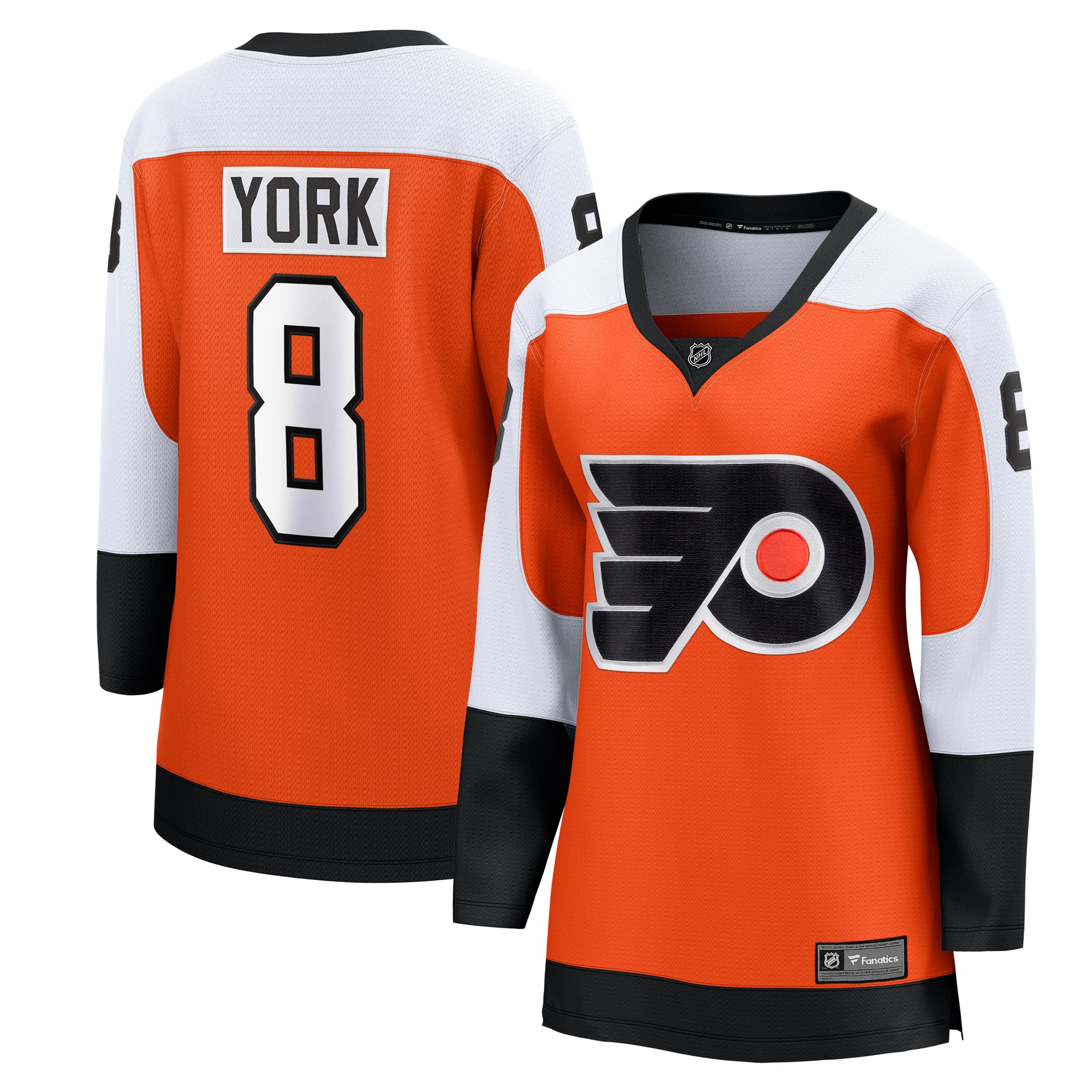 Cam York Philadelphia Flyers Women's Home Breakaway Player Jersey - Orange - Image 2