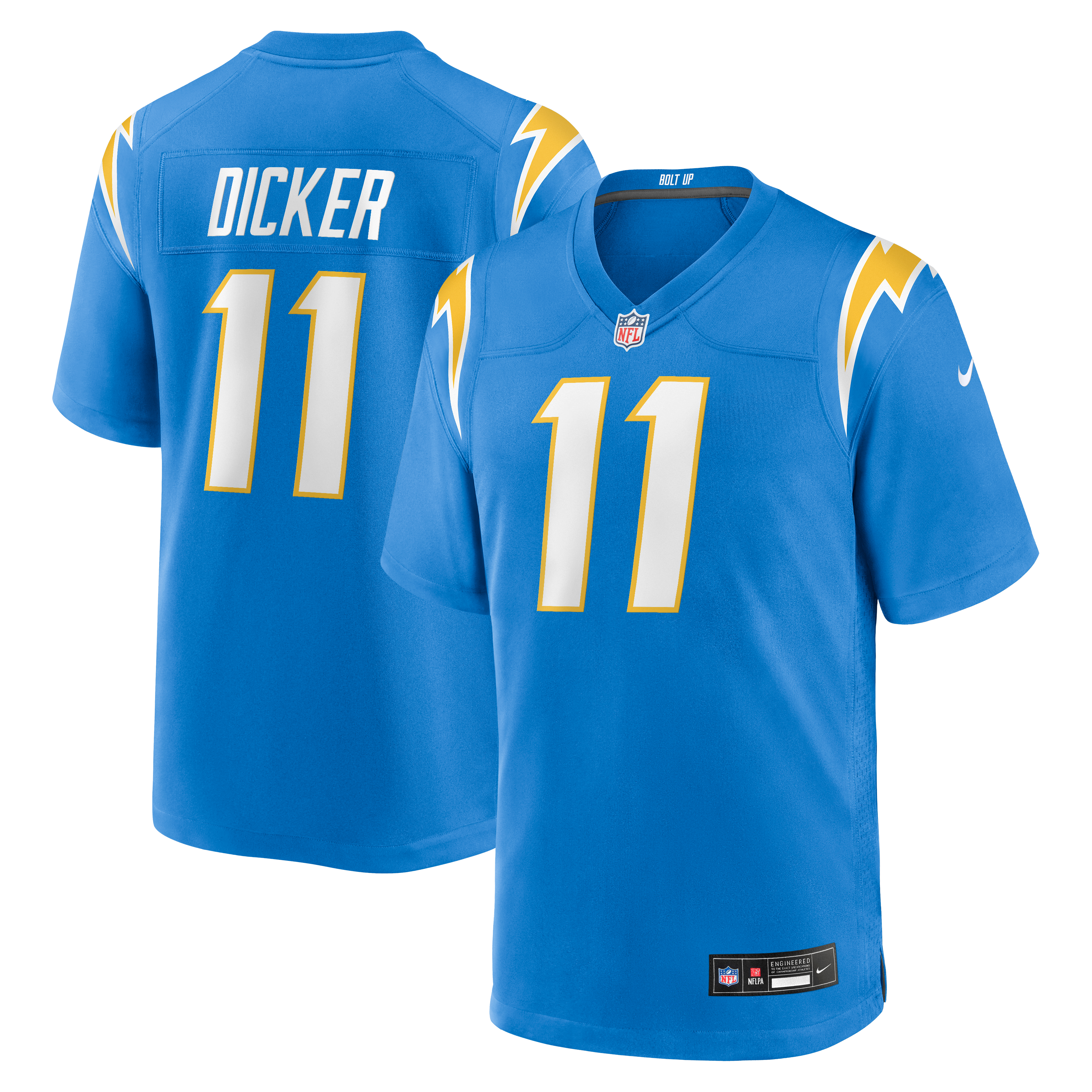 Cameron Dicker Los Angeles Chargers Alternate Game Jersey - Gold - Powder Blue