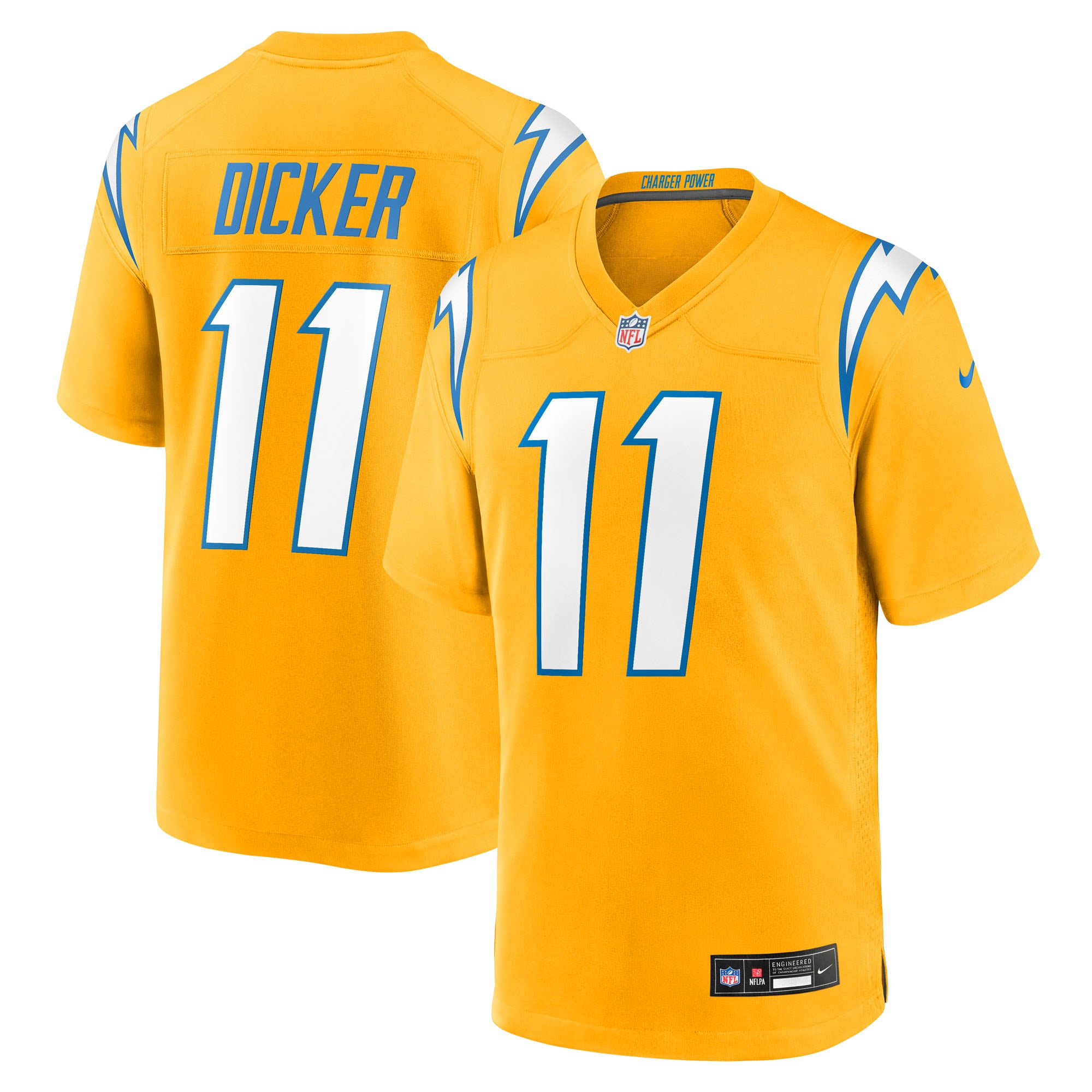 Cameron Dicker Los Angeles Chargers Game Jersey - Gold
