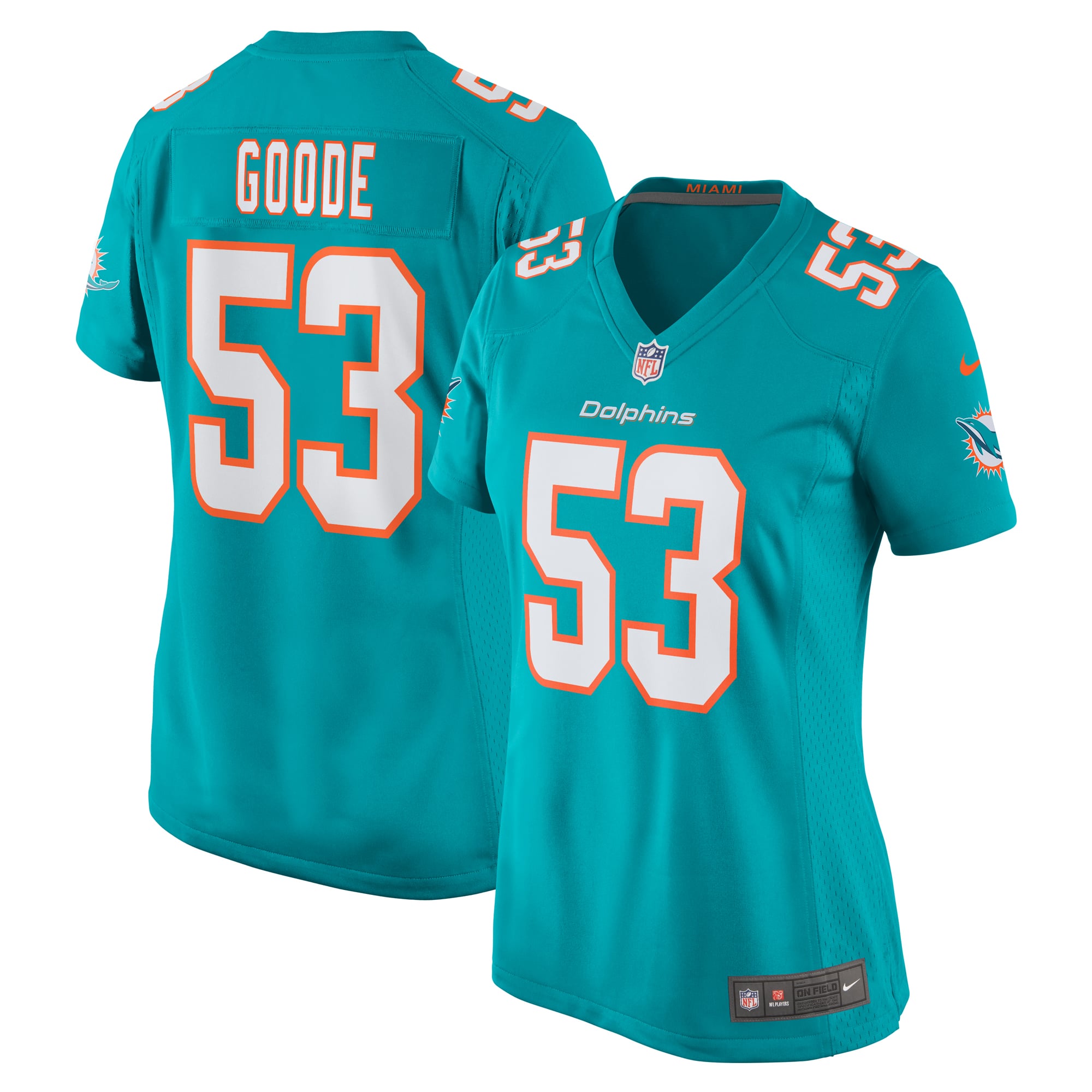 Cameron Goode Miami Dolphins Women's Game Player Jersey - Aqua - Image 2