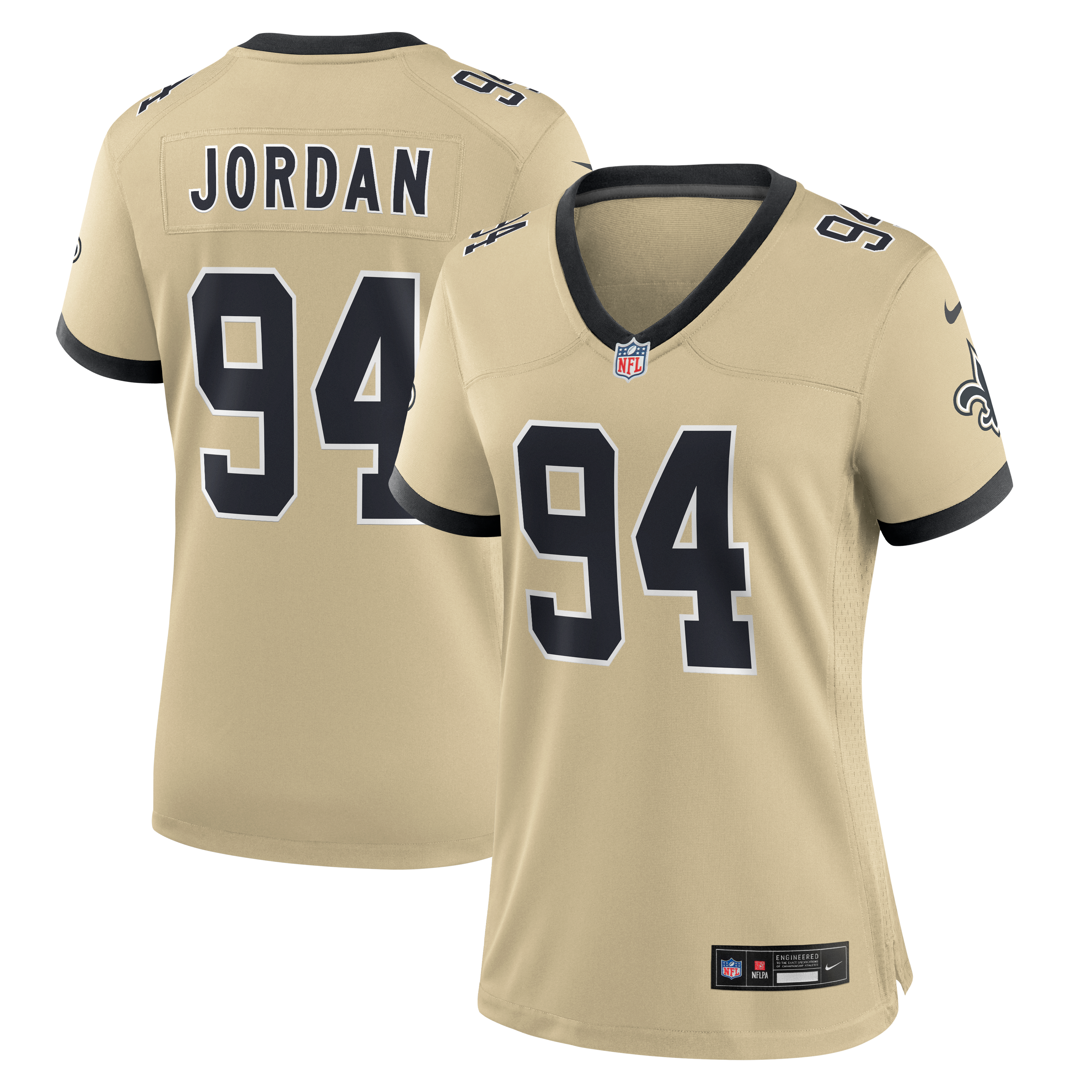 Cameron Jordan New Orleans Saints Women's Gameday Golds Alternate Game Player Jersey - Gold