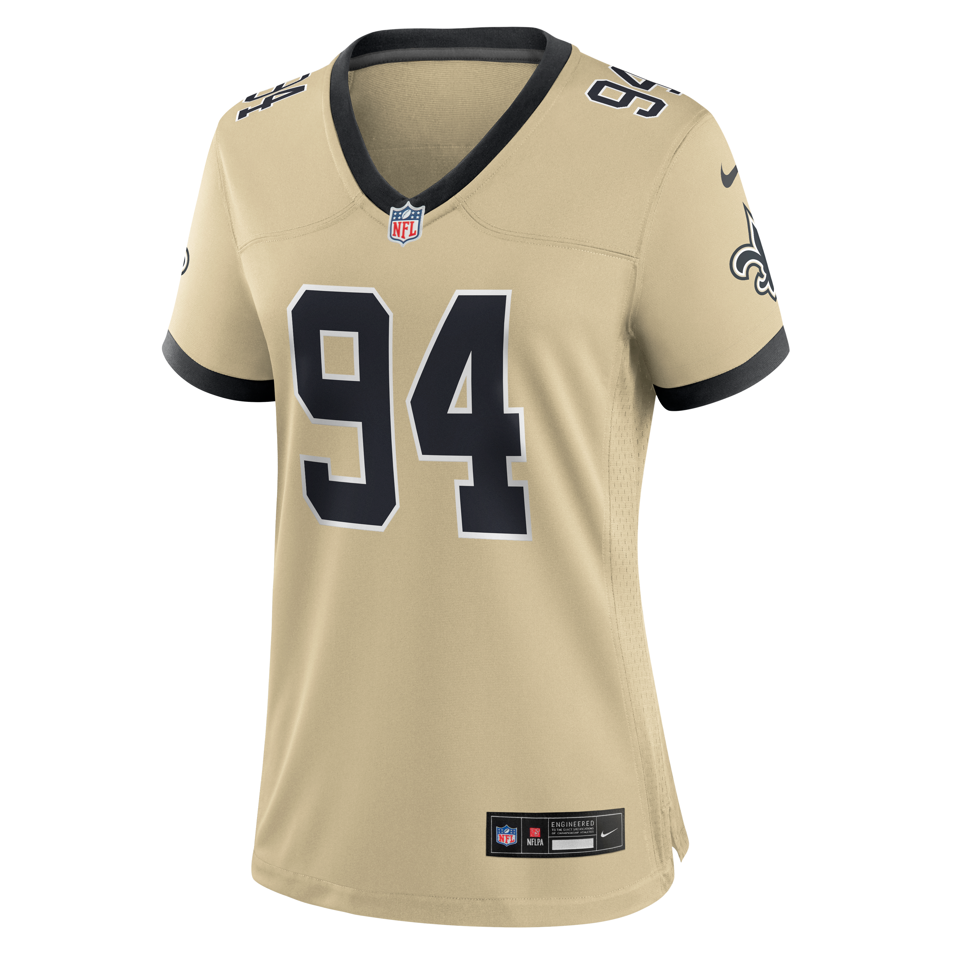 Cameron Jordan New Orleans Saints Women's Gameday Golds Alternate Game Player Jersey - Gold - Image 9