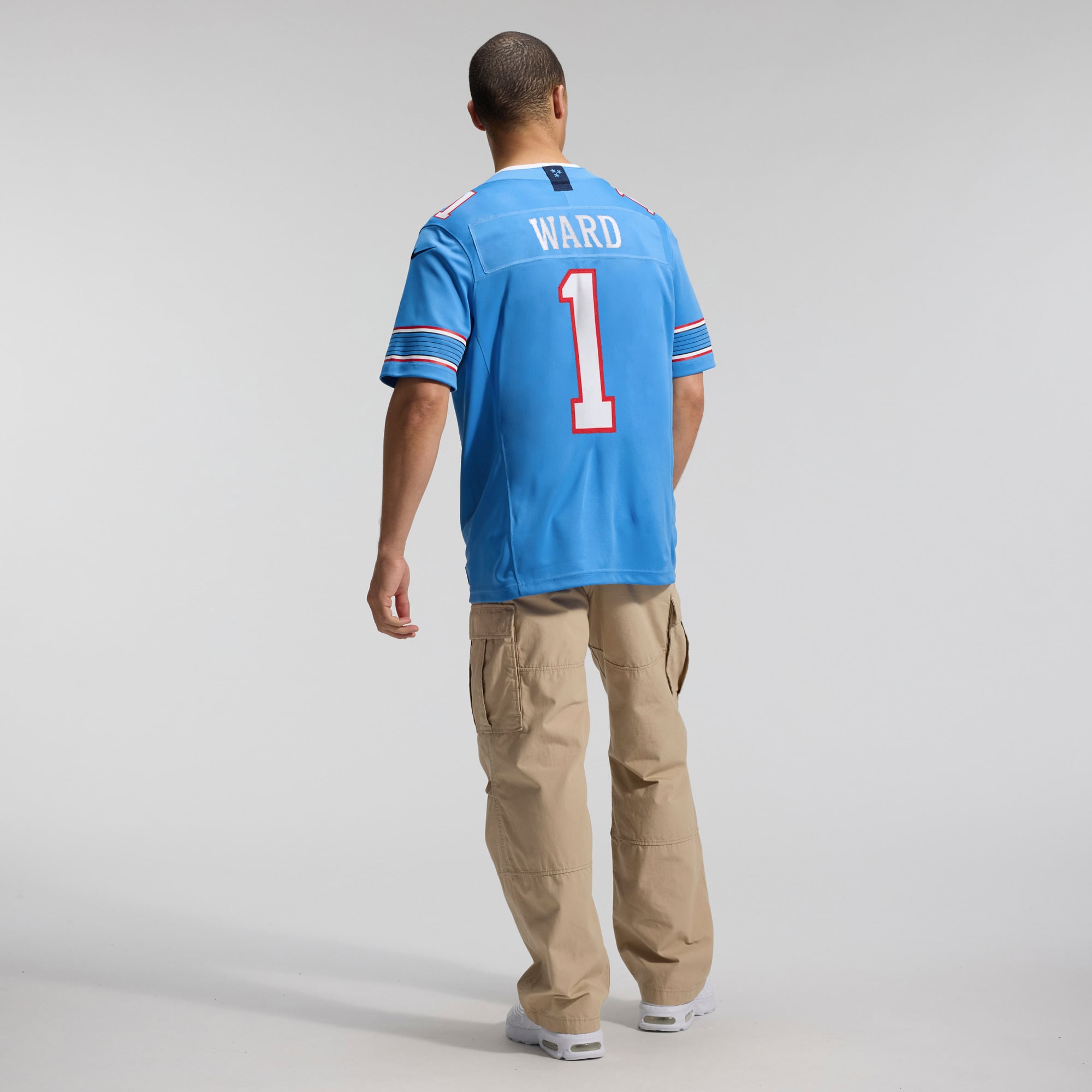 Cameron Ward Tennessee Titans Team Vapor F.U.S.E. Stitched Limited Jersey - Light Blue - Image 8