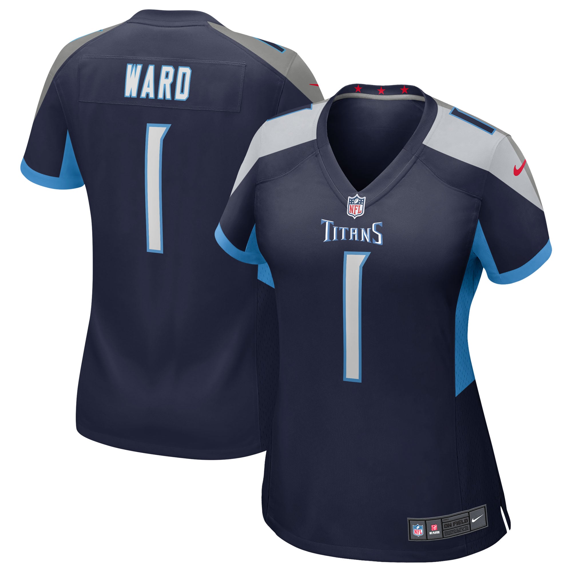 Cameron Ward Tennessee Titans Women's Team Game Jersey - Navy - Image 2