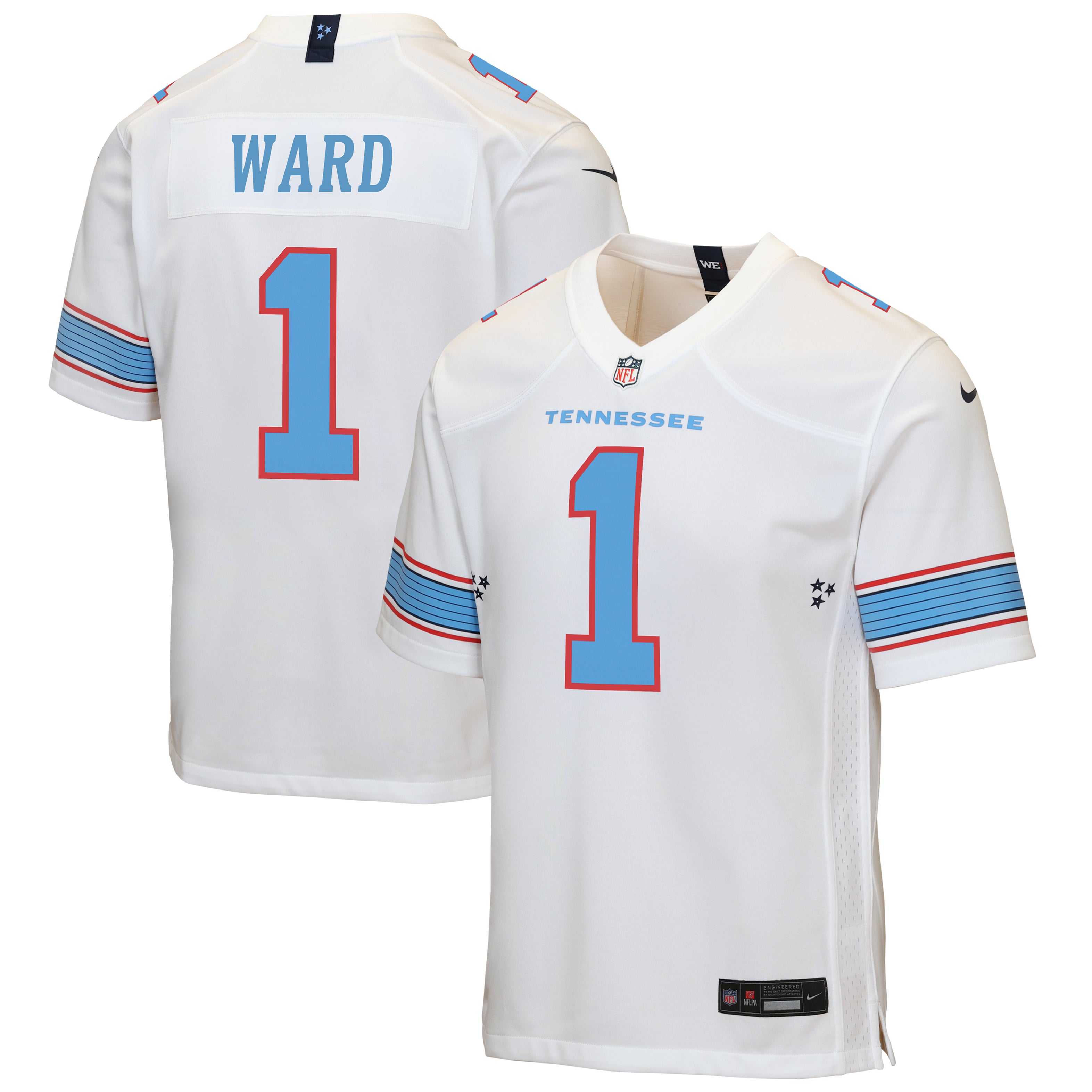 Cameron Ward Tennessee Titans Youth Game Jersey - White - Image 2