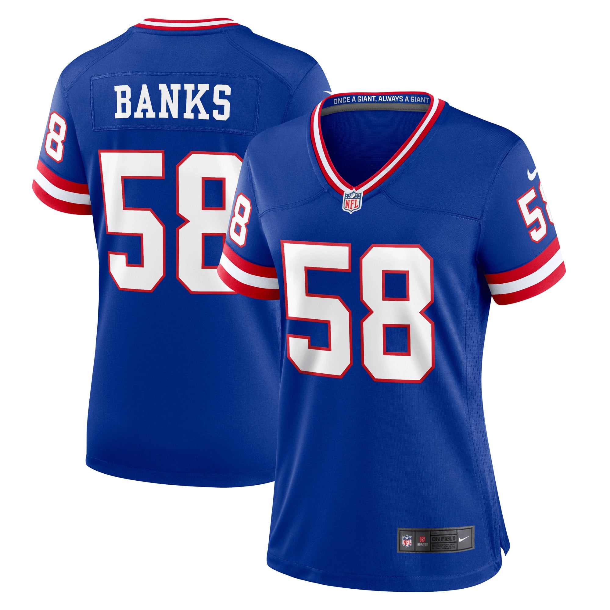 Carl Banks New York Giants Women's Classic Retired Player Game Jersey - Royal - Image 2