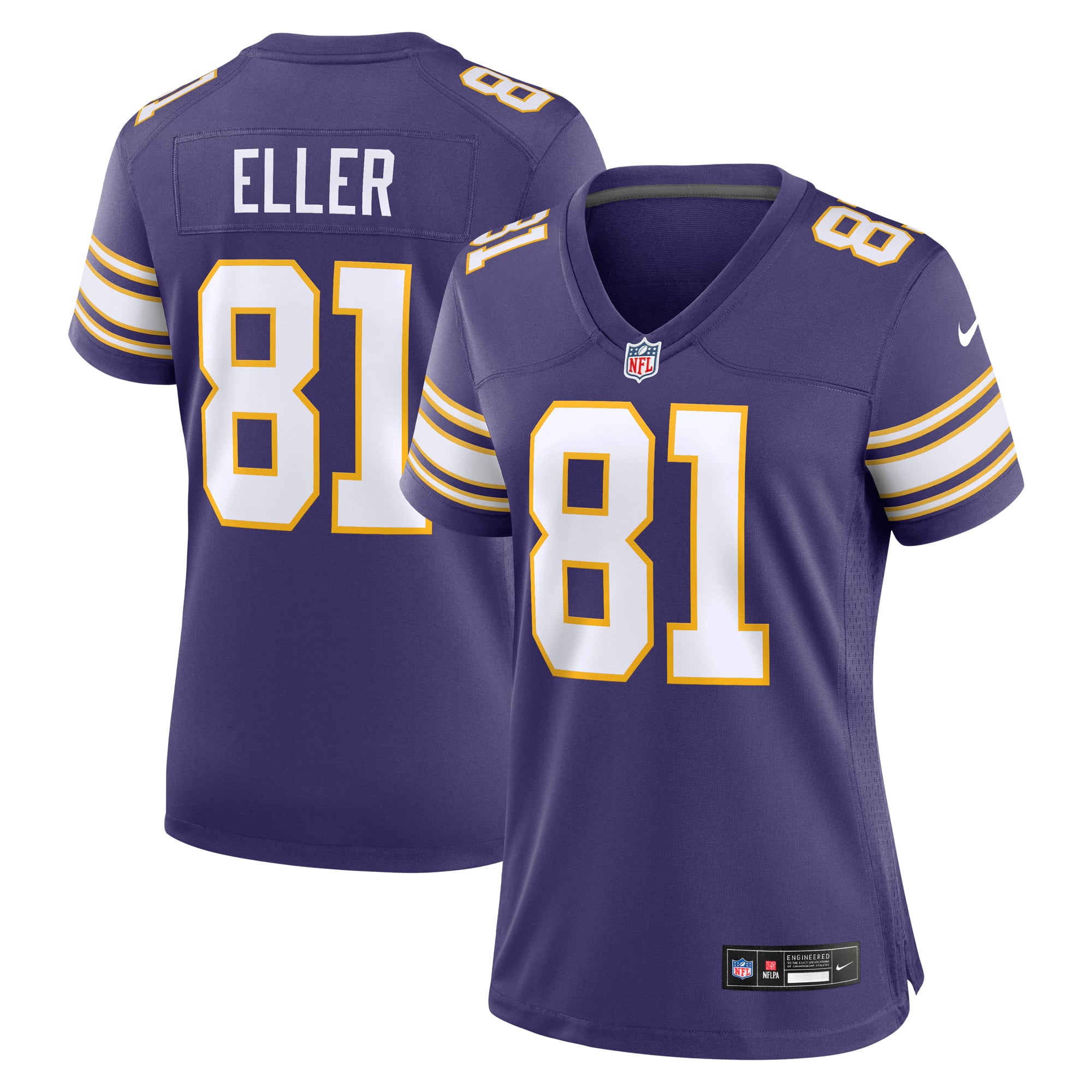Carl Eller Minnesota Vikings Women's Classic Retired Player Jersey - Purple - Image 2