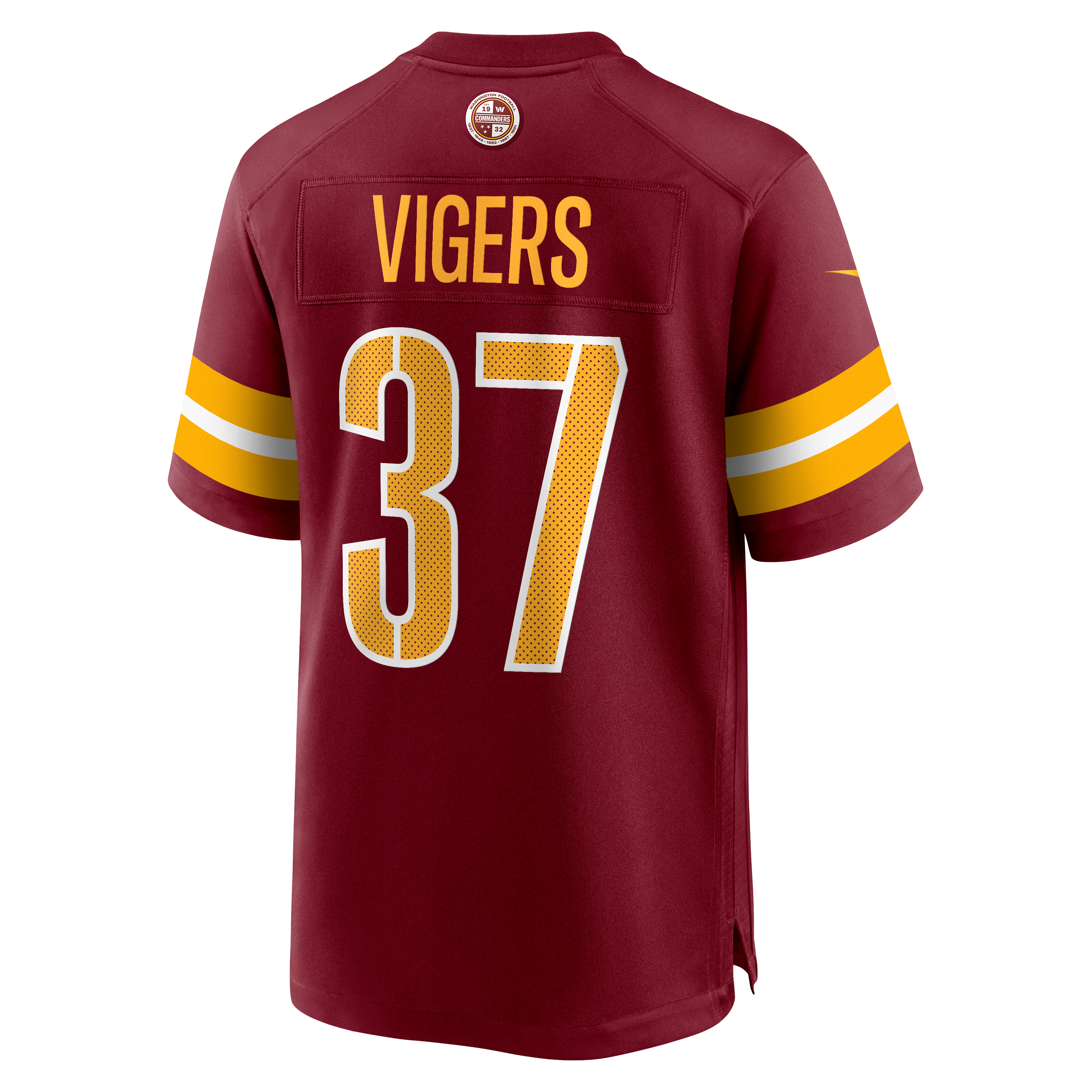 Car'lin Vigers Washington Commanders Team Game Jersey - Burgundy - Image 4