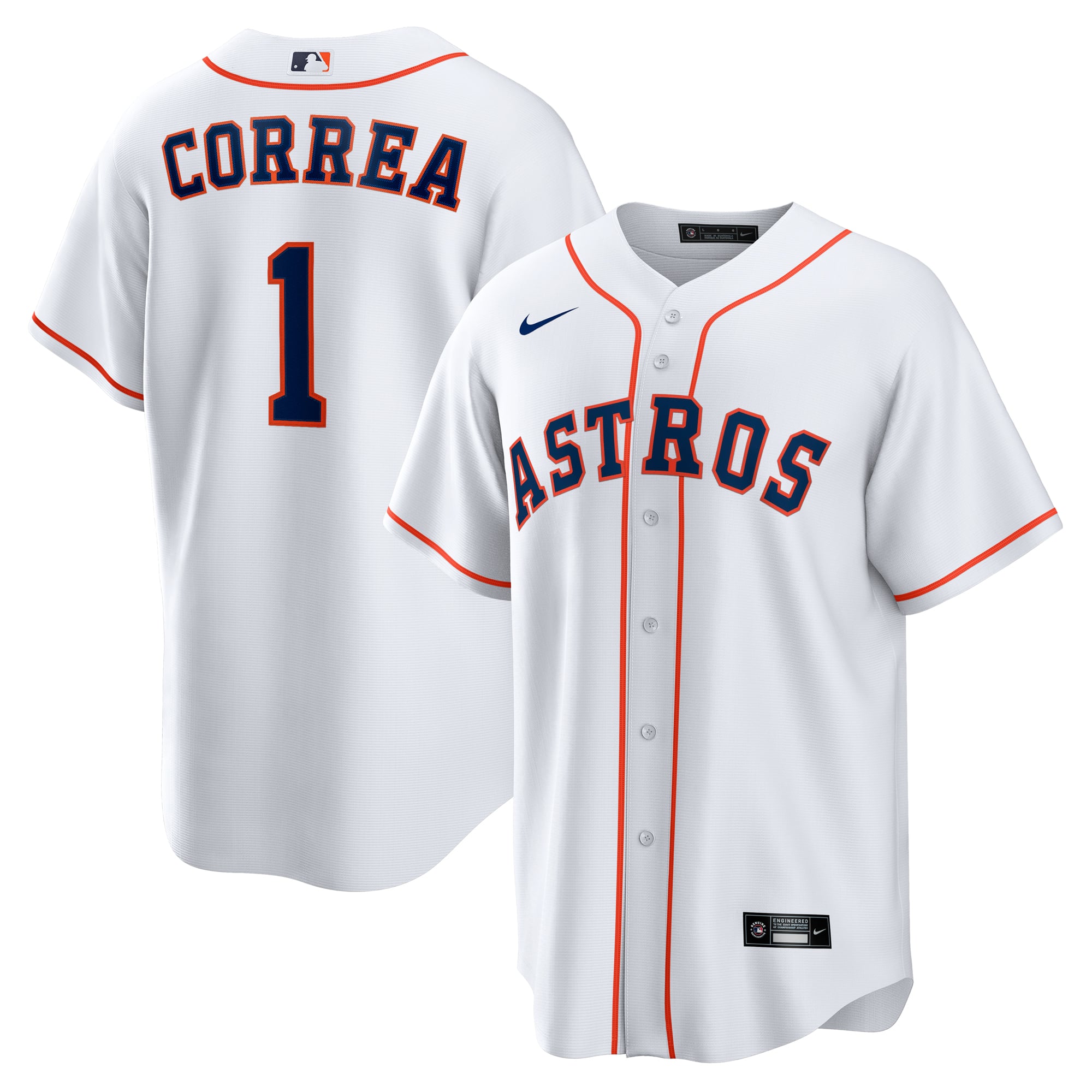 Carlos Correa Houston Astros Home Jersey - White - Image 2