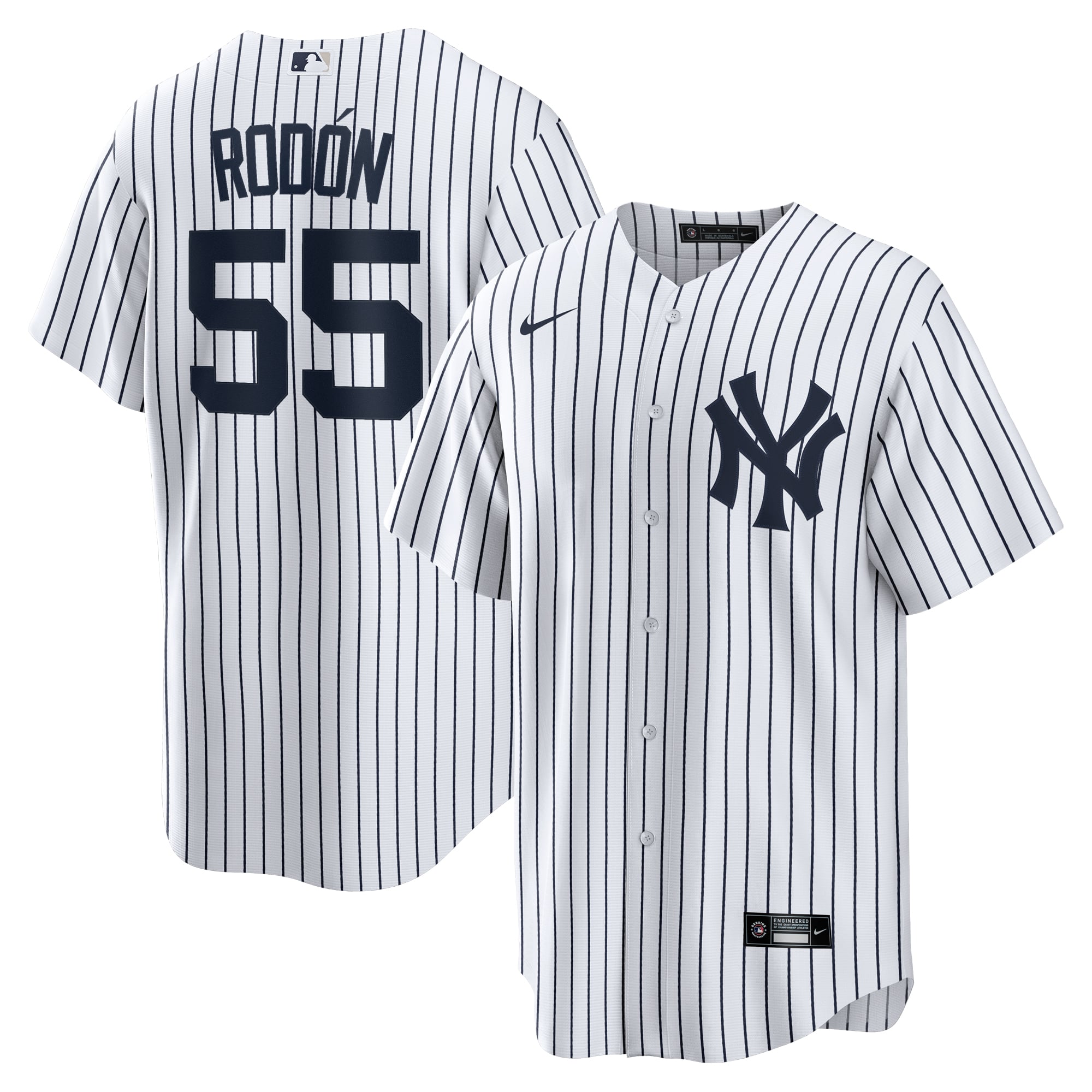 Carlos Rodon New York Yankees Home Official Player Jersey - White/Navy - Image 2
