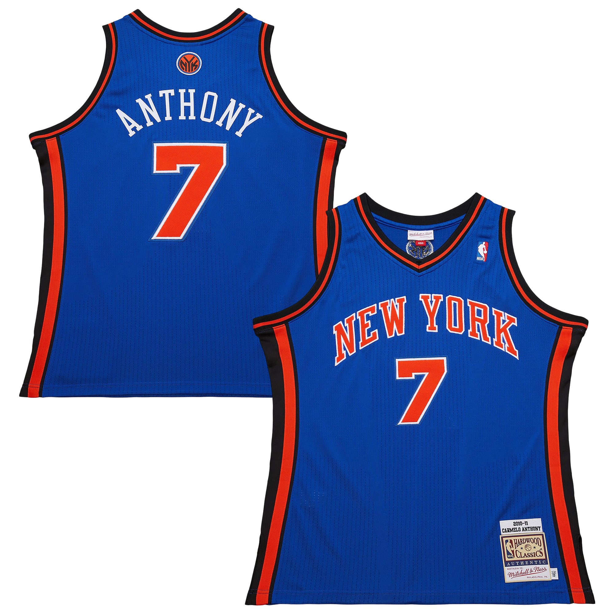 Carmelo Anthony New York Knicks 2010/11 Hardwood Classics Jersey - Blue