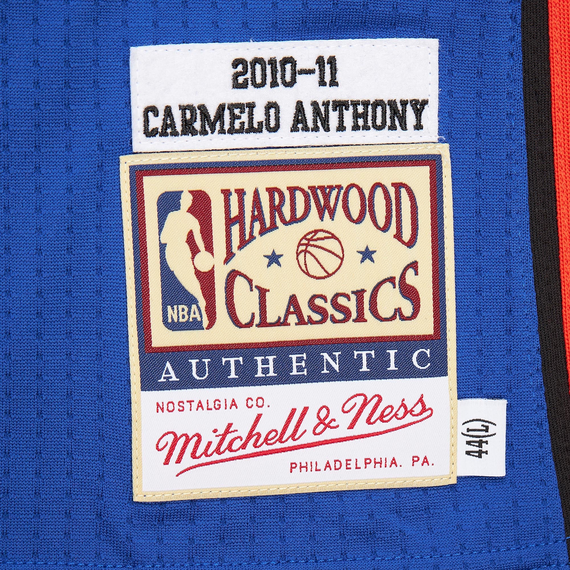 Carmelo Anthony New York Knicks 2010/11 Hardwood Classics Jersey - Blue - Image 8