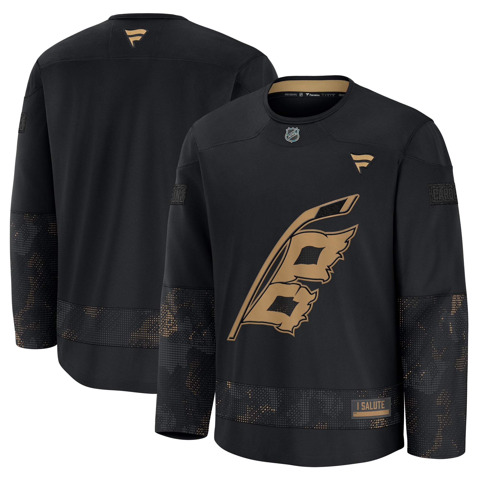 Carolina Hurricanes 2024 Military Appreciation Practice Jersey - Black - Image 2