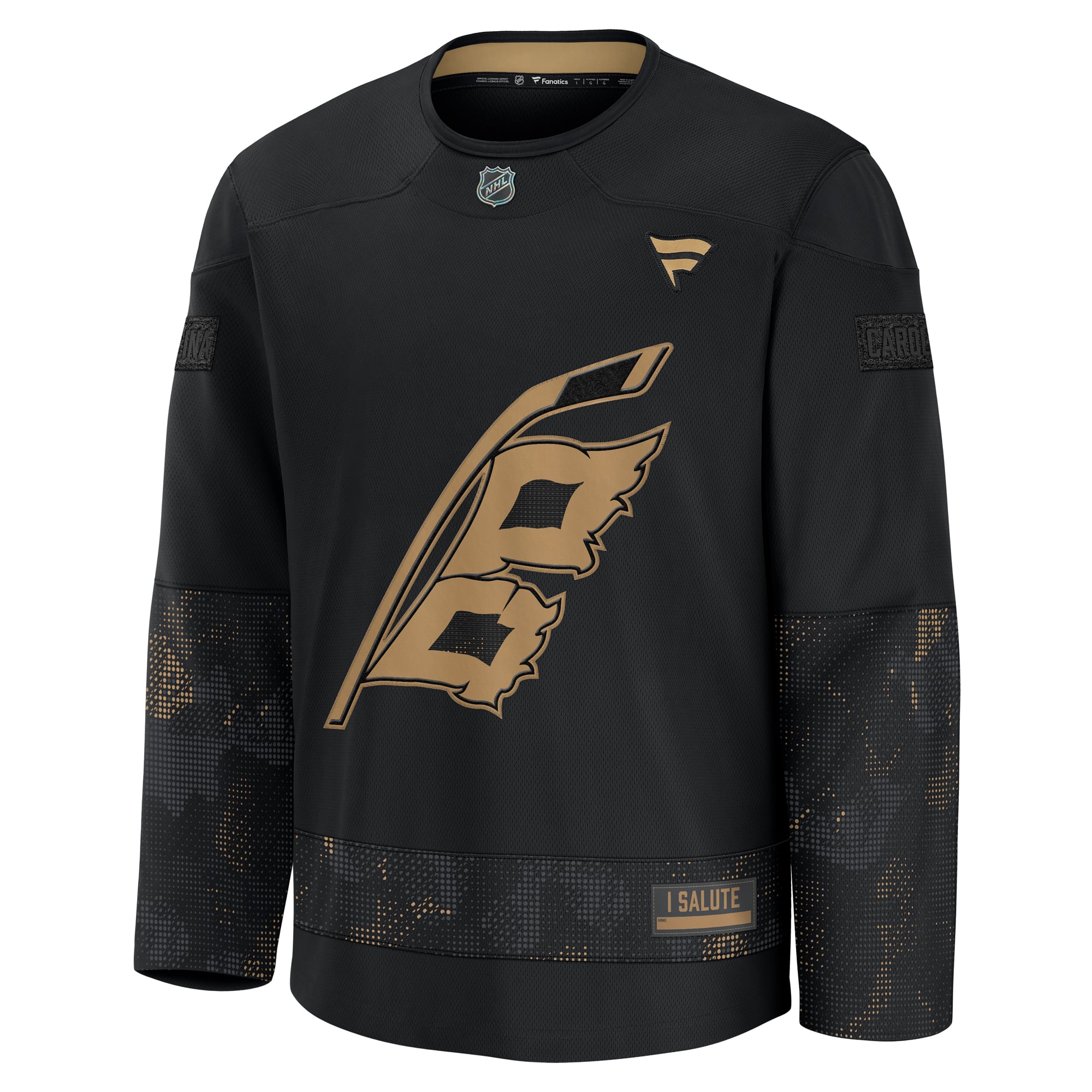 Carolina Hurricanes 2024 Military Appreciation Practice Jersey - Black - Image 3