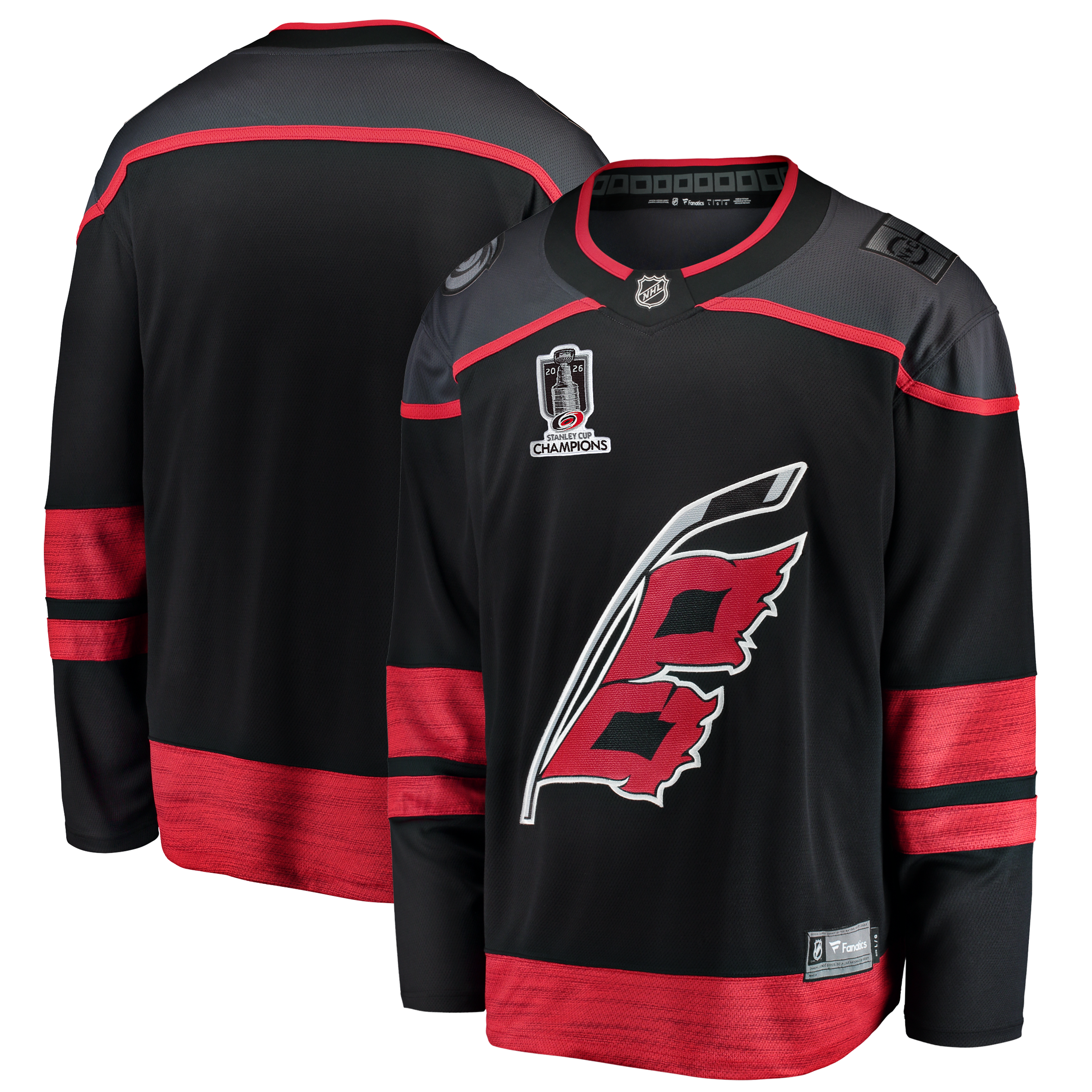 Carolina Hurricanes 2026 Stanley Cup Champions Home Breakaway Jersey - Black - Image 2