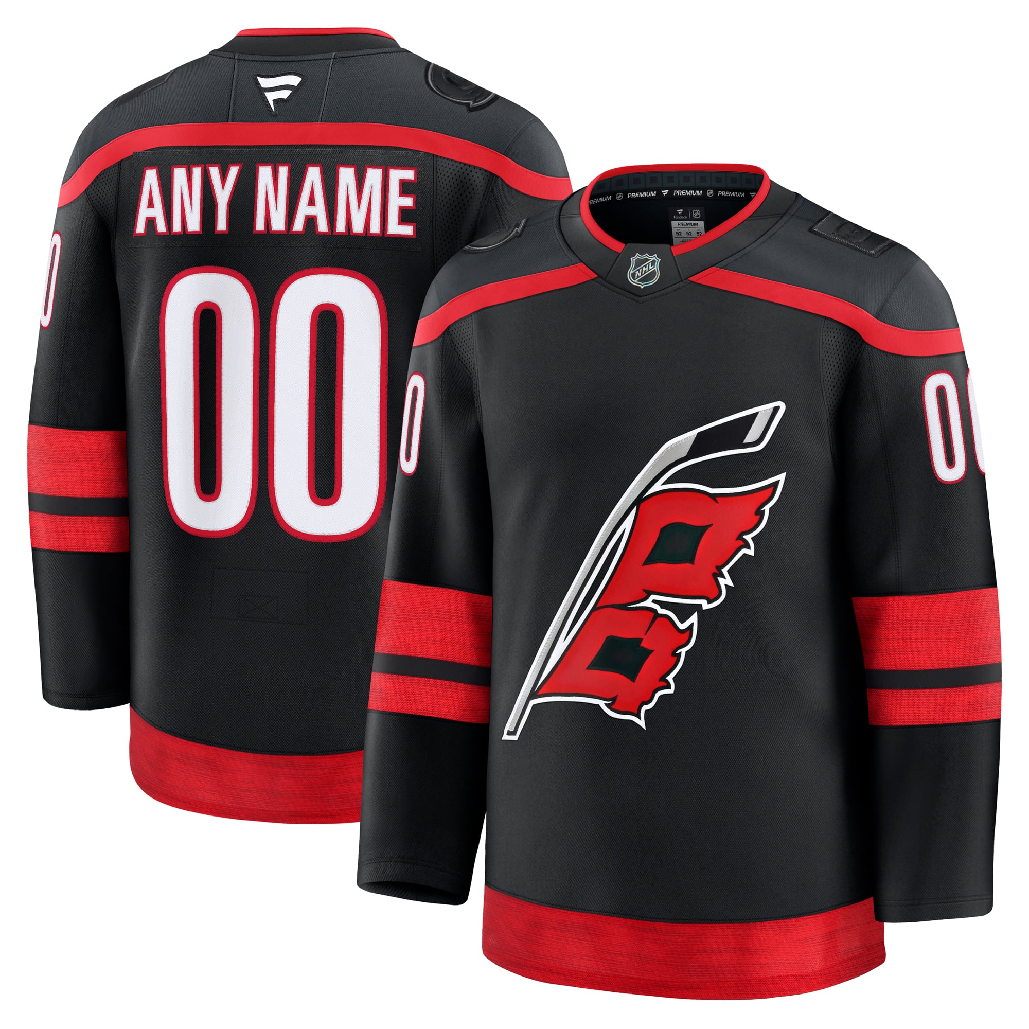 Carolina Hurricanes Throwback Premium Custom Jersey - Black