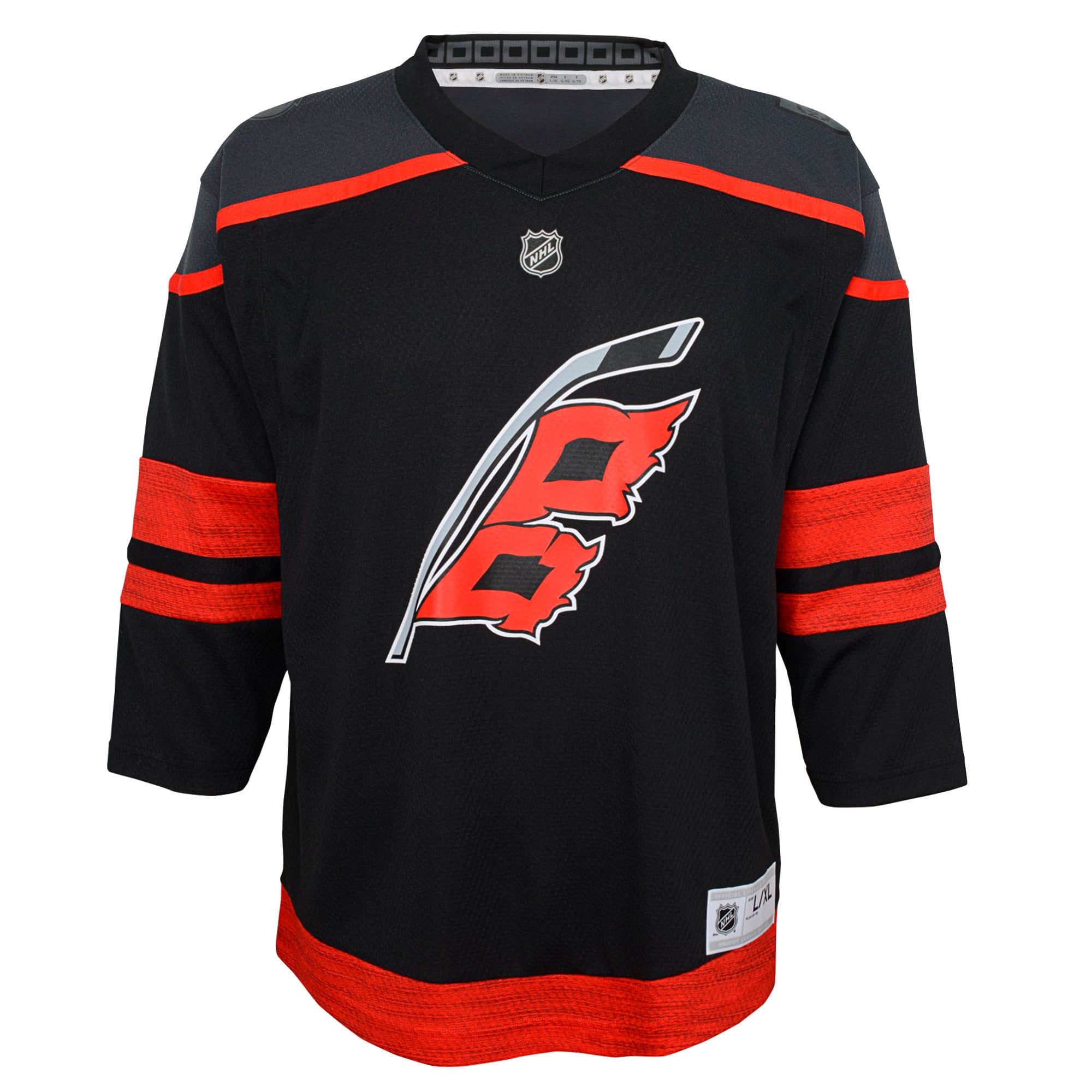 Carolina Hurricanes Youth Home Premier Jersey - Black - Image 3