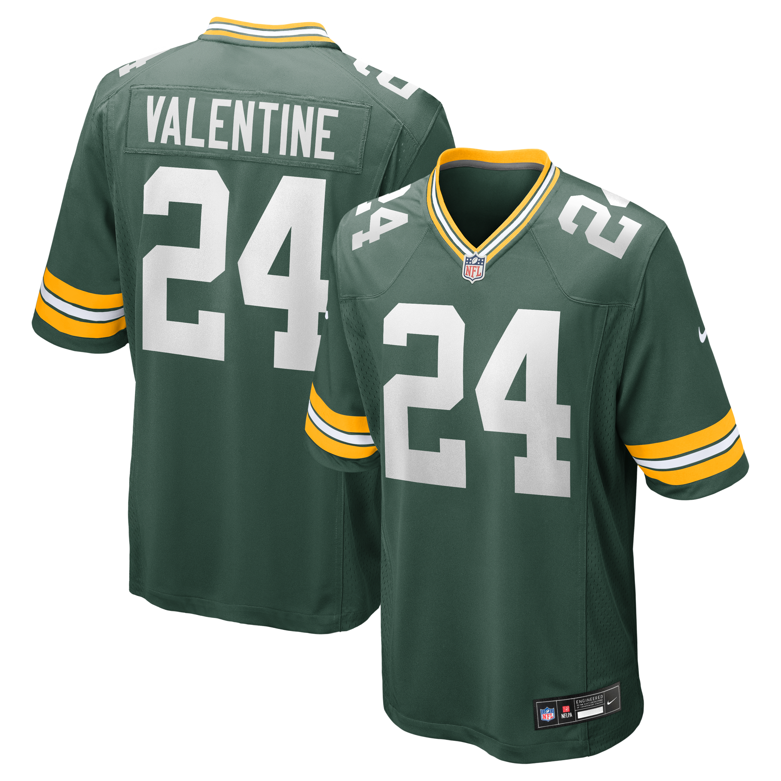 Carrington Valentine Green Bay Packers Game Jersey - Green - Image 2
