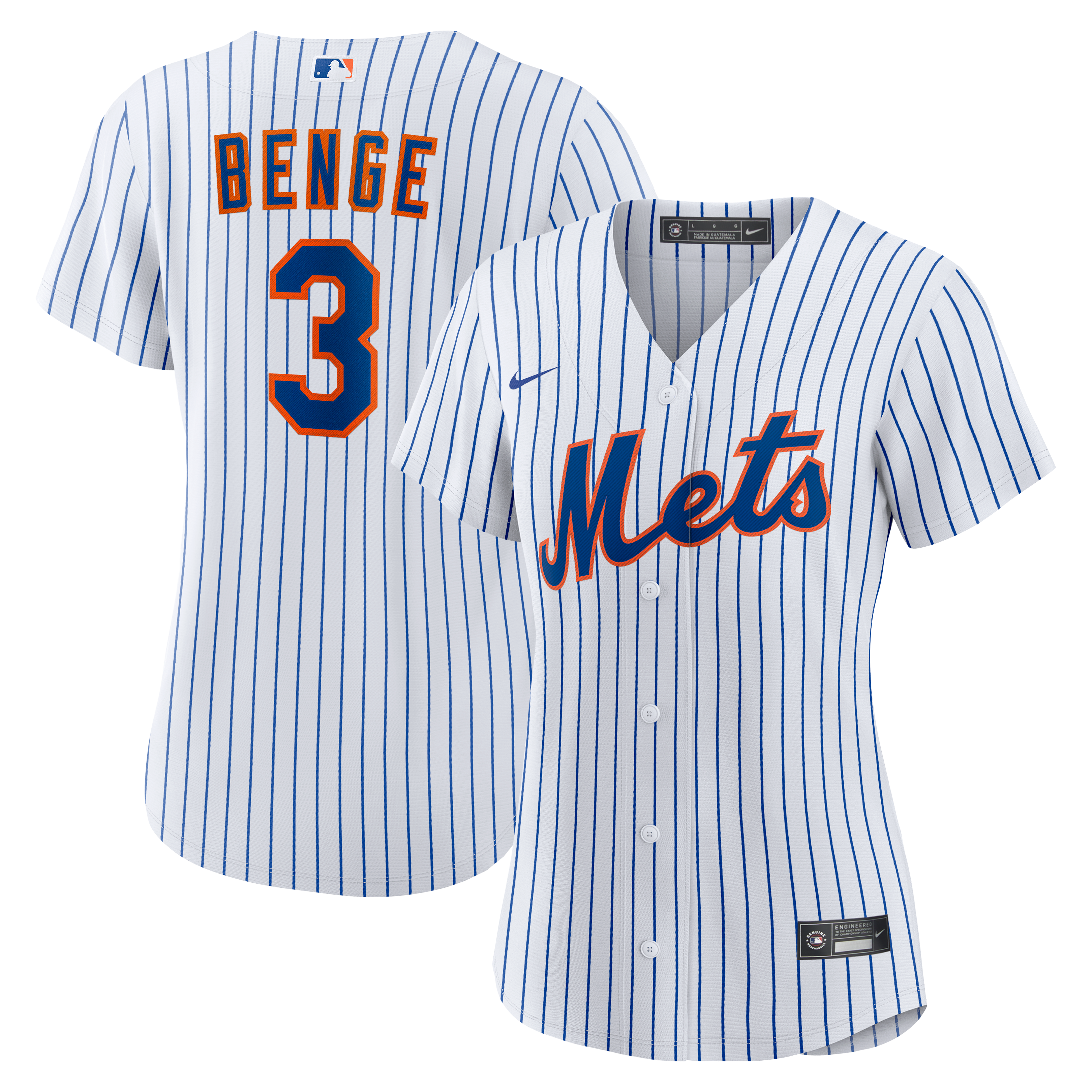 Carson Benge New York Mets Women's Home Jersey - White