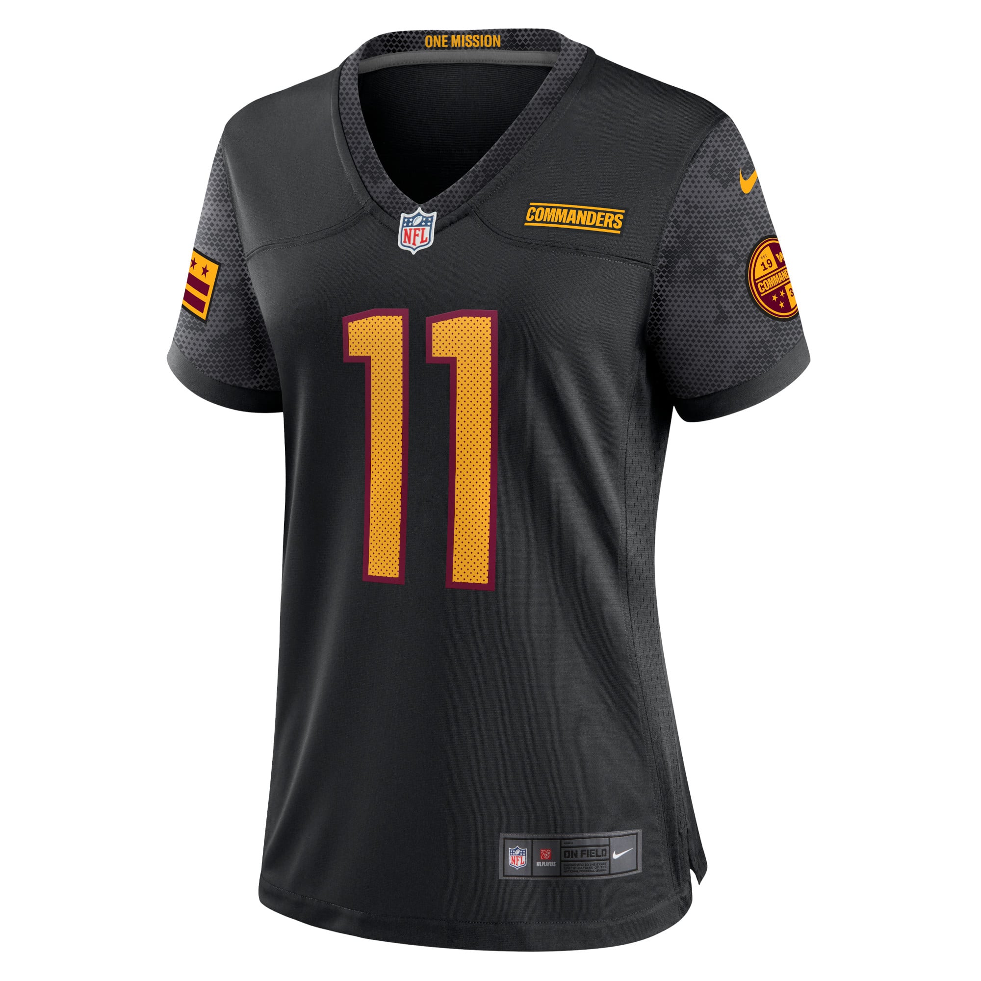 Carson Wentz Washington Commanders Women's Alternate Game Player Jersey - Black - Image 3