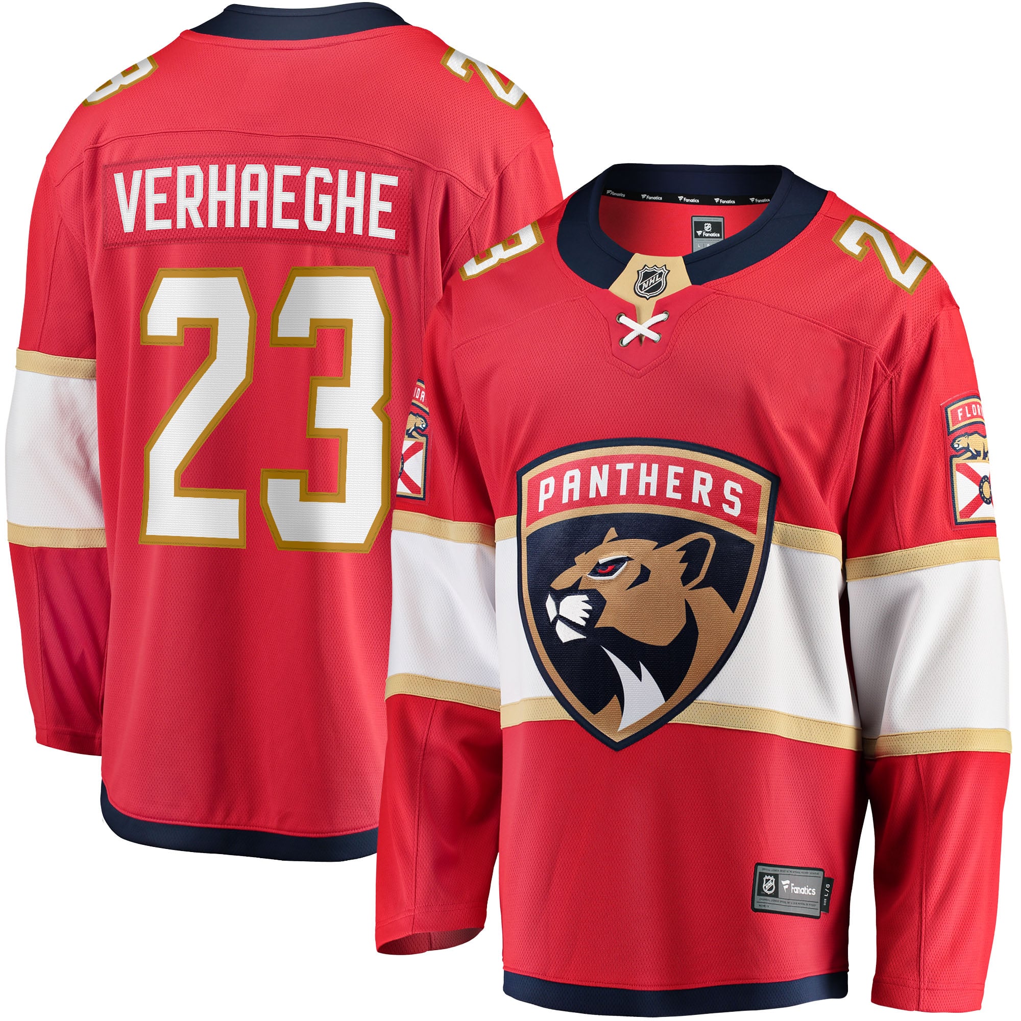 Carter Verhaeghe Florida Panthers Home Breakaway Jersey - Red - Image 2