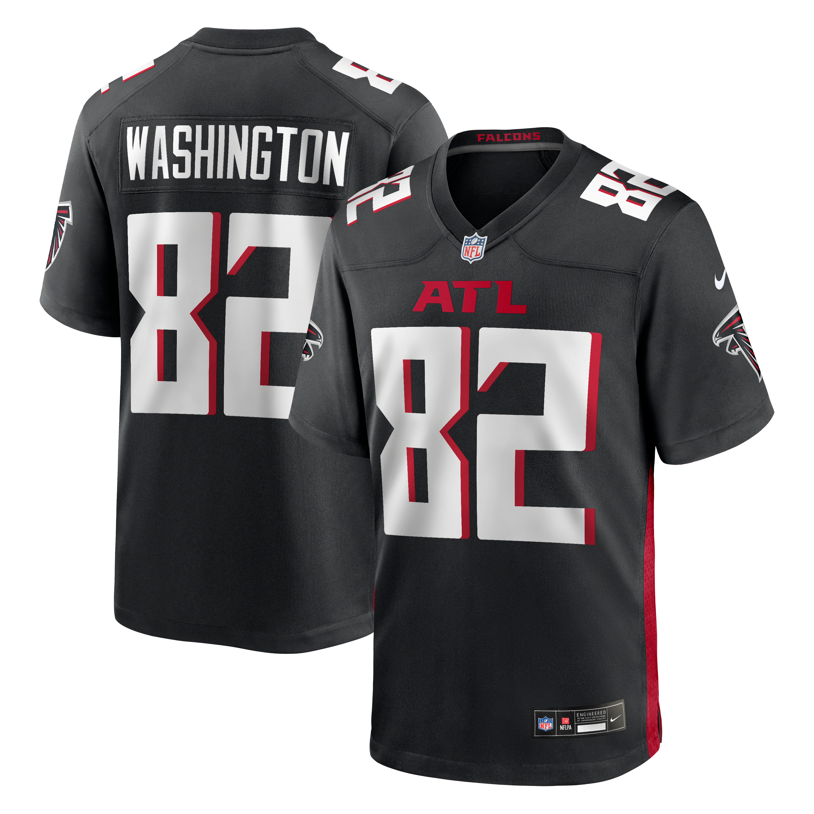 Casey Washington Atlanta Falcons Team Game Jersey - Black - Image 2