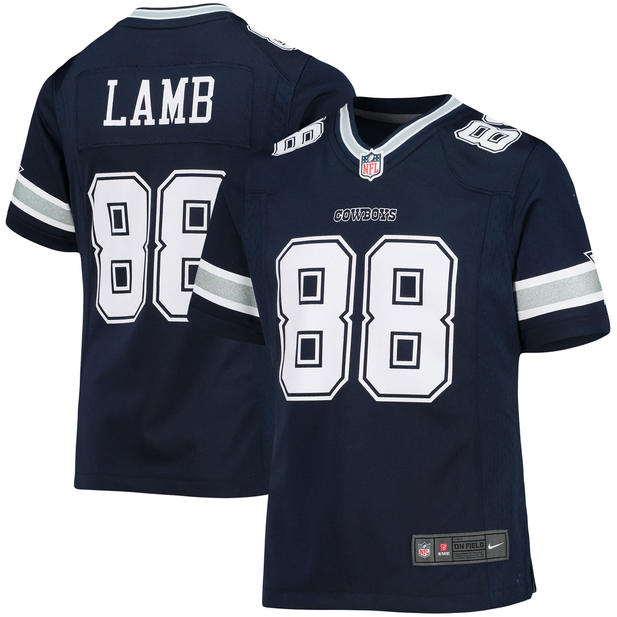 CeeDee Lamb Dallas Cowboys Girls Youth Game Jersey - Navy - Image 2