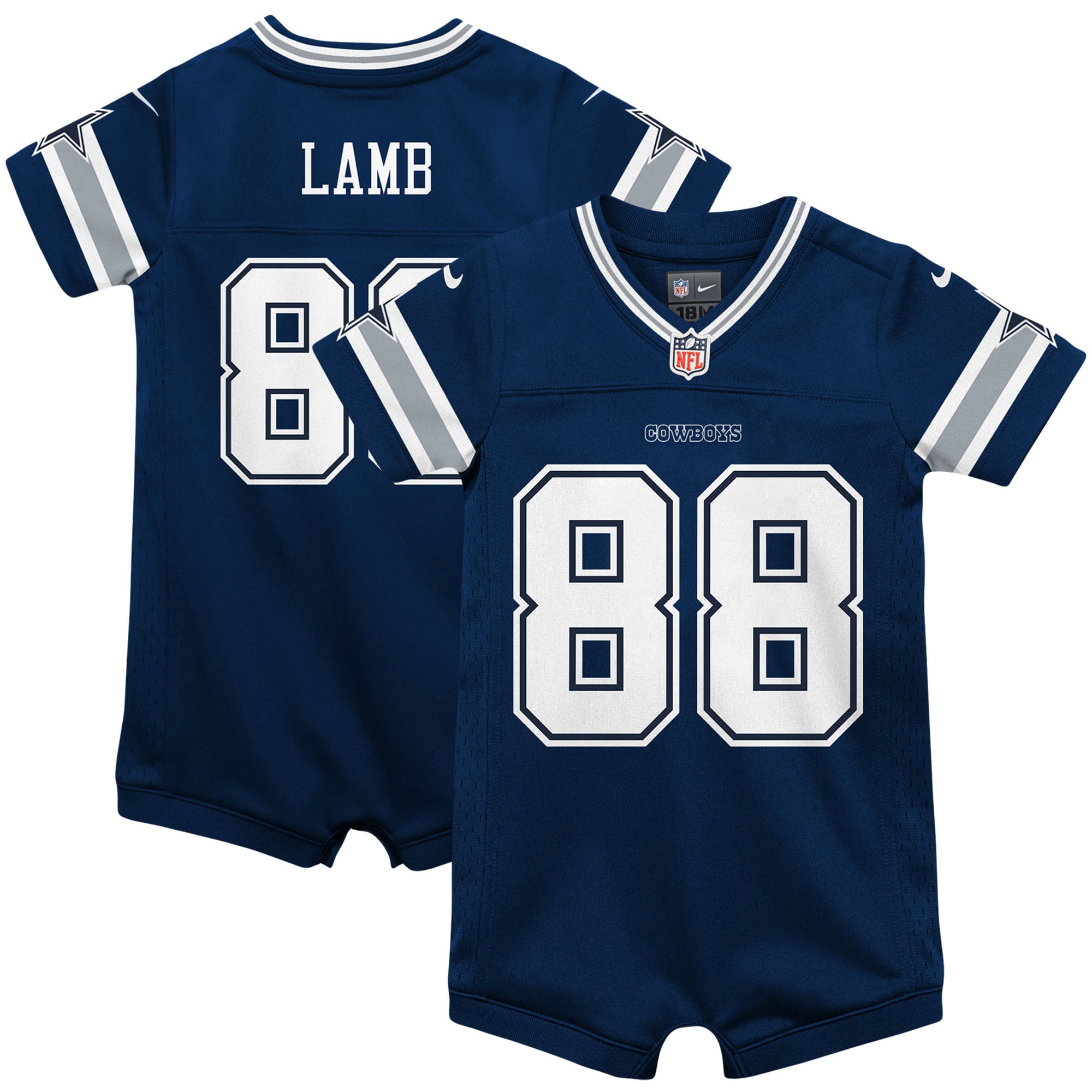 CeeDee Lamb Dallas Cowboys Infant Game Jersey Romper - Navy - Image 2