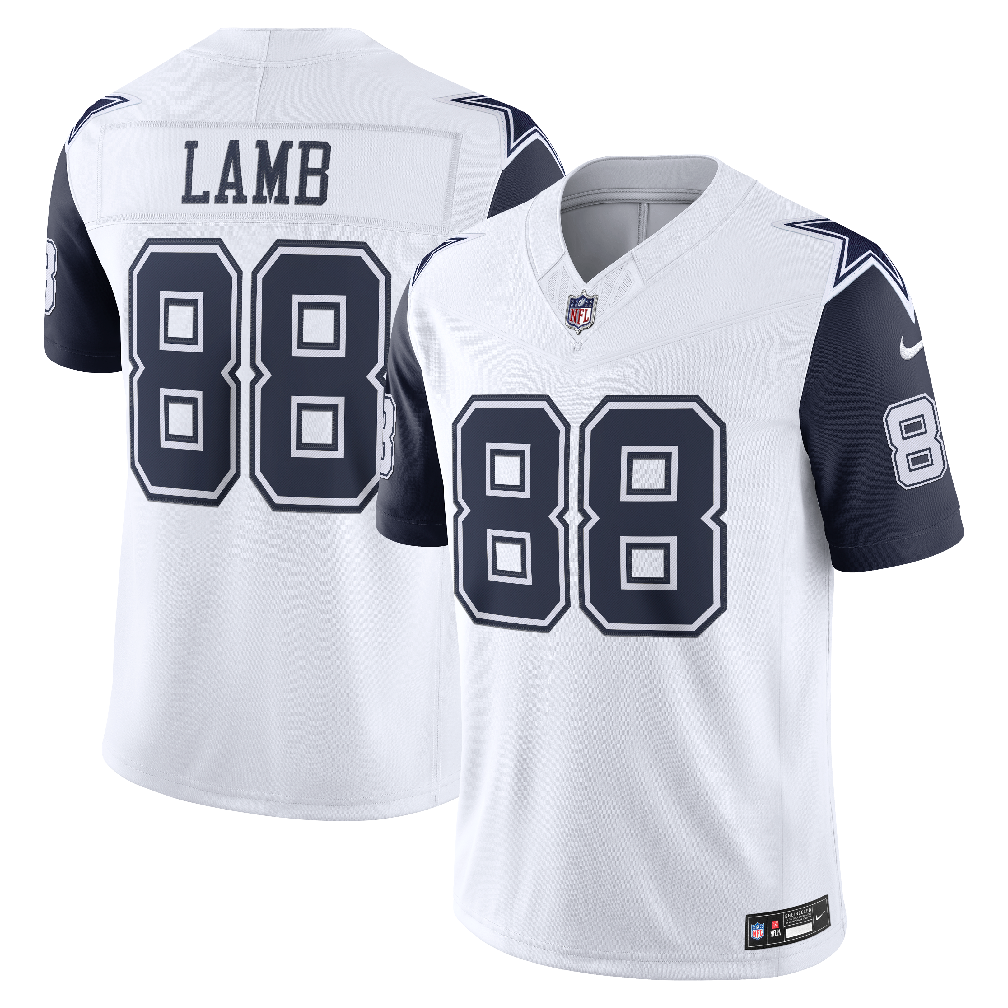 CeeDee Lamb Dallas Cowboys Team Vapor F.U.S.E. Stitched Limited Jersey - White - Image 2