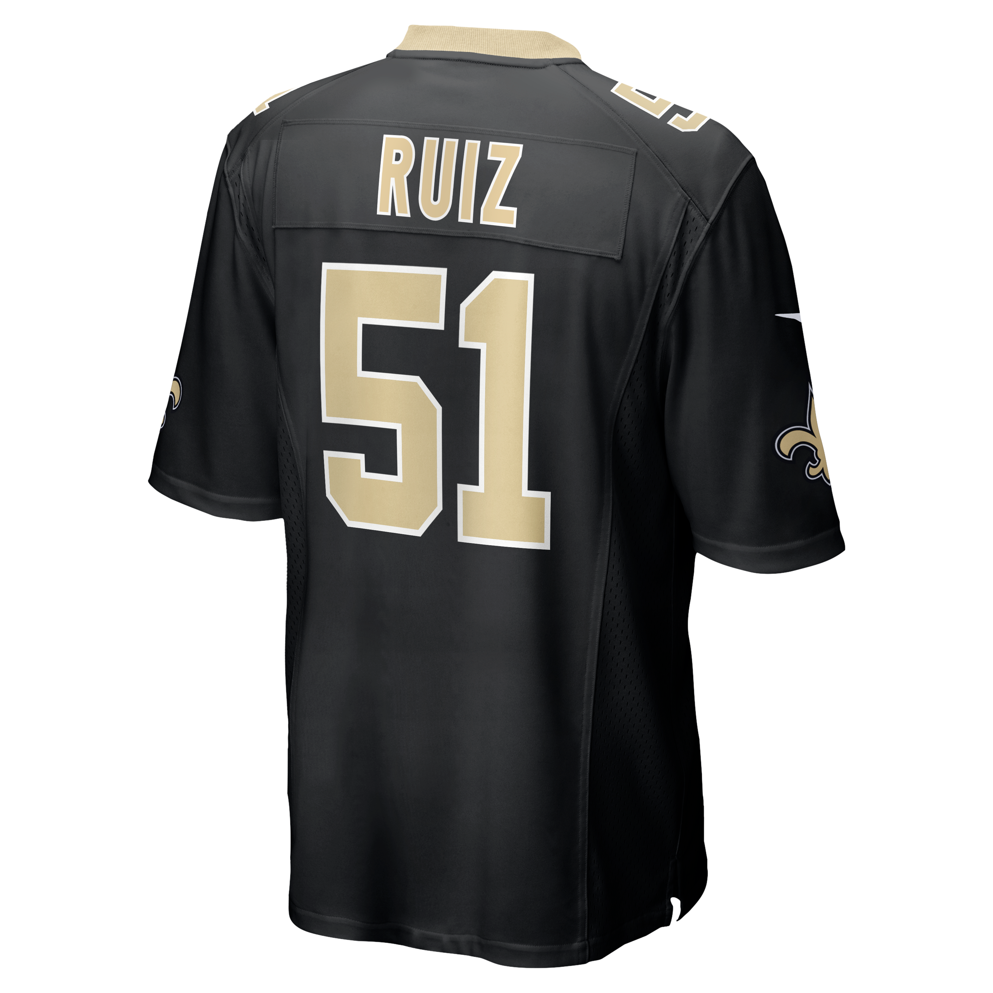 Cesar Ruiz New Orleans Saints Game Jersey - Black - Image 4
