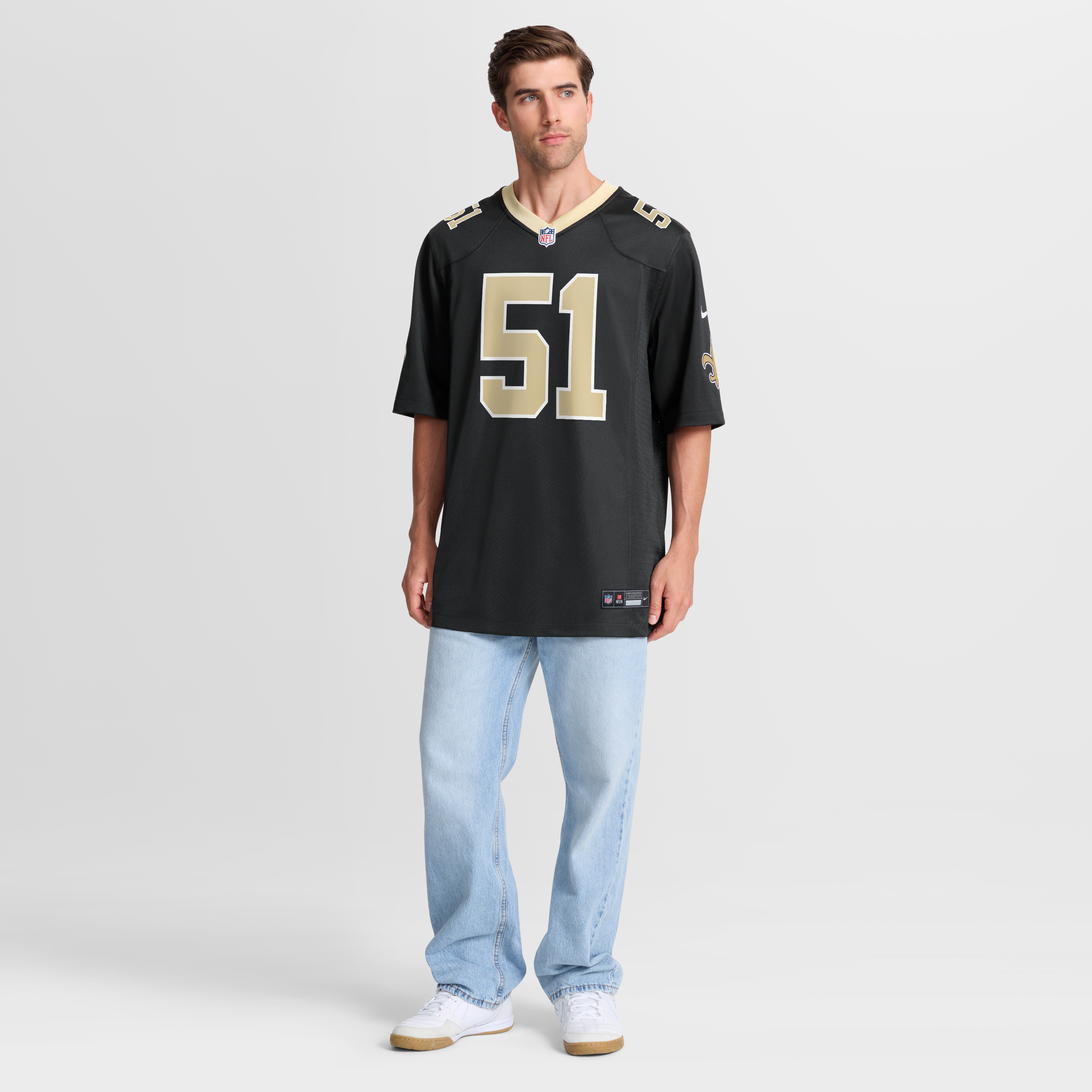 Cesar Ruiz New Orleans Saints Player Game Jersey - Black - Image 8