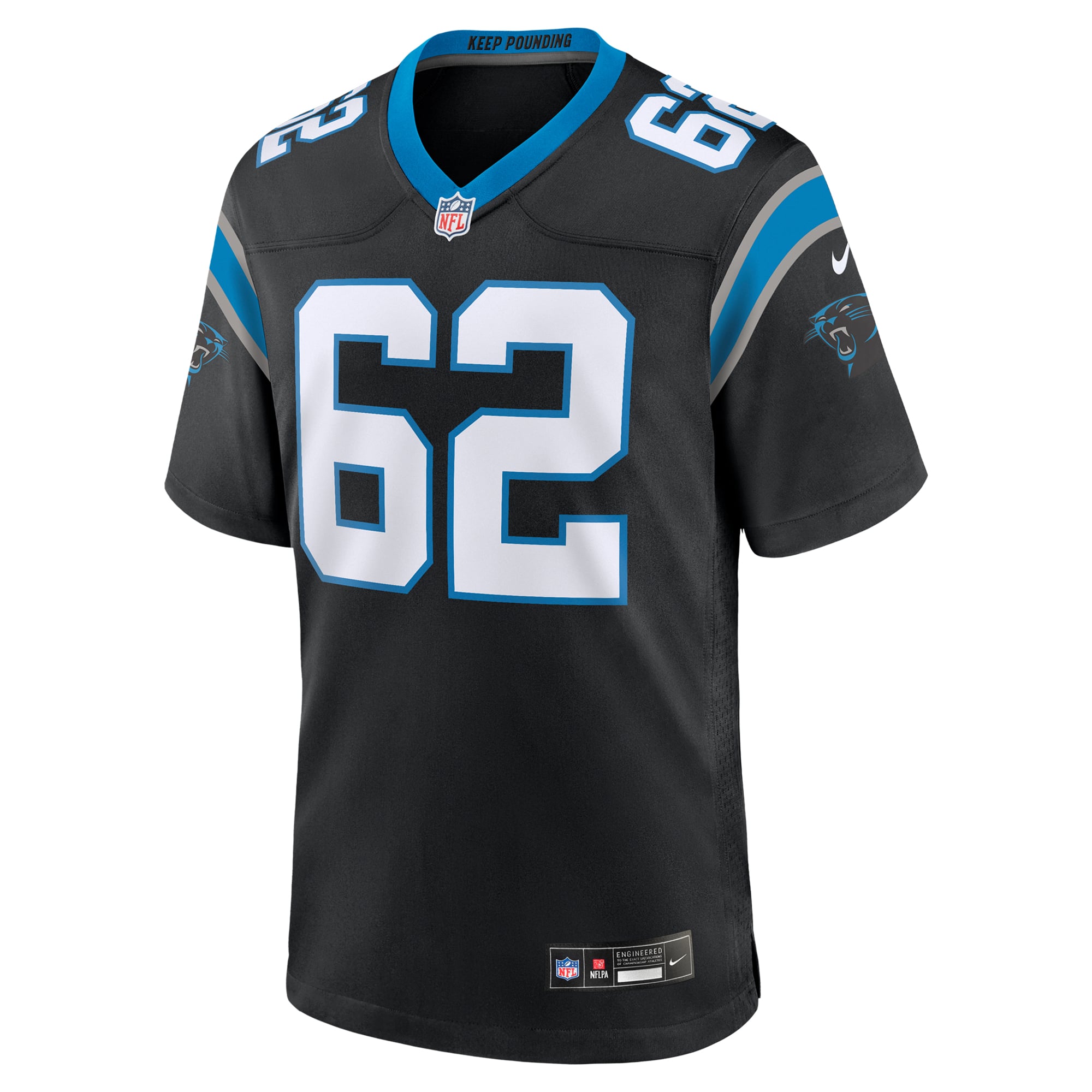 Chandler Zavala Carolina Panthers Game Jersey - Black - Image 3