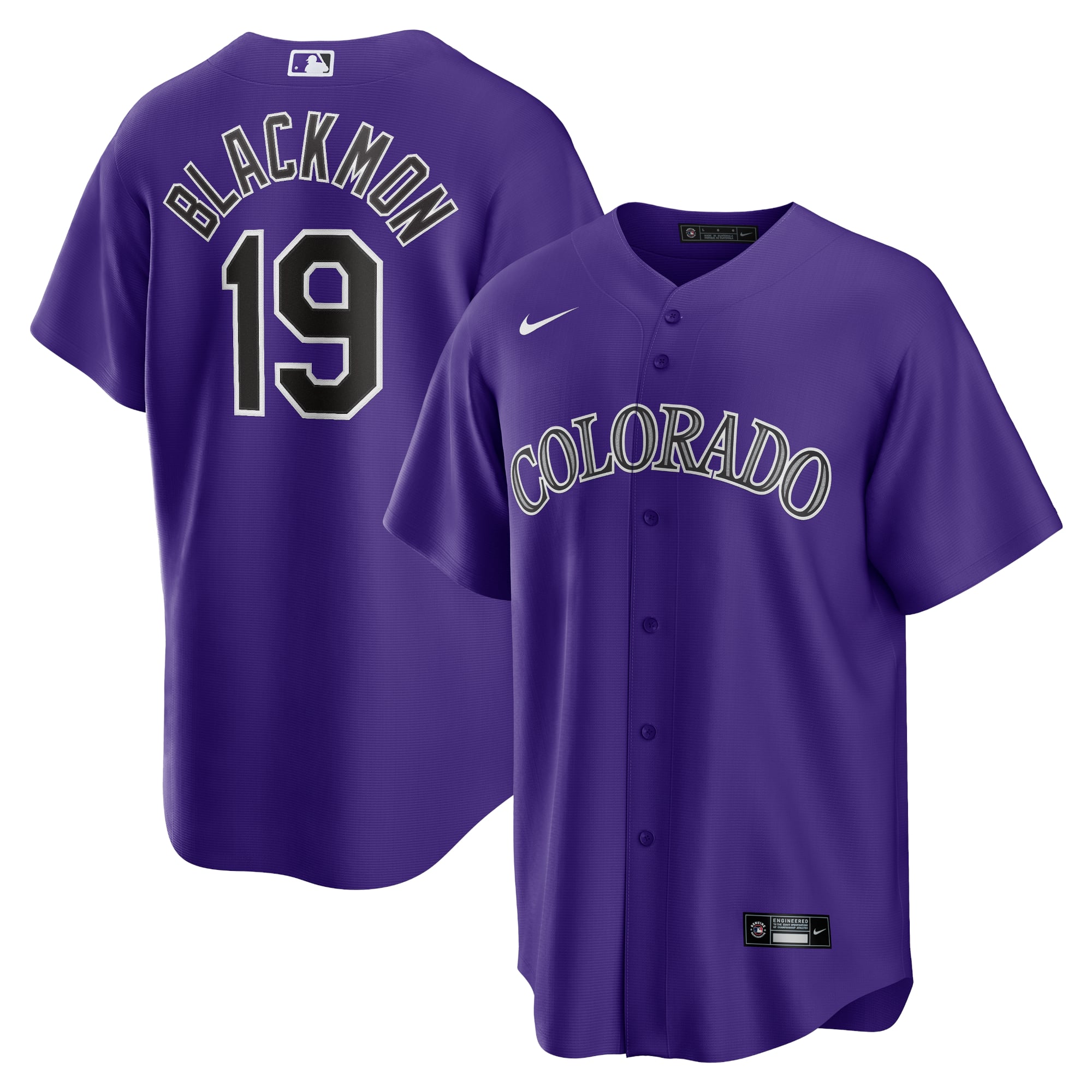 Charlie Blackmon Colorado Rockies Alternate Player Name Jersey - Purple
