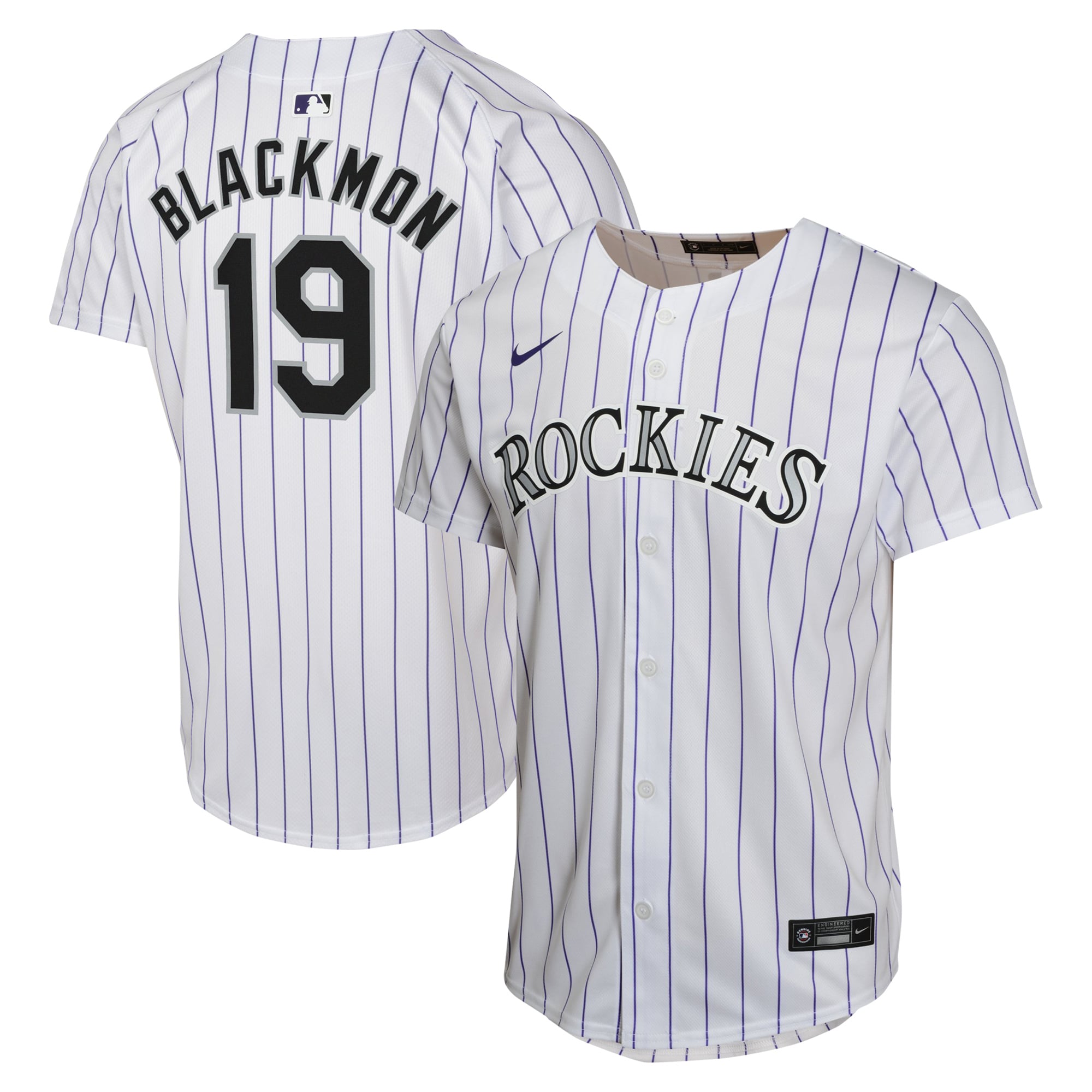 Charlie Blackmon Colorado Rockies Youth Home Game Player Jersey - White - Image 2