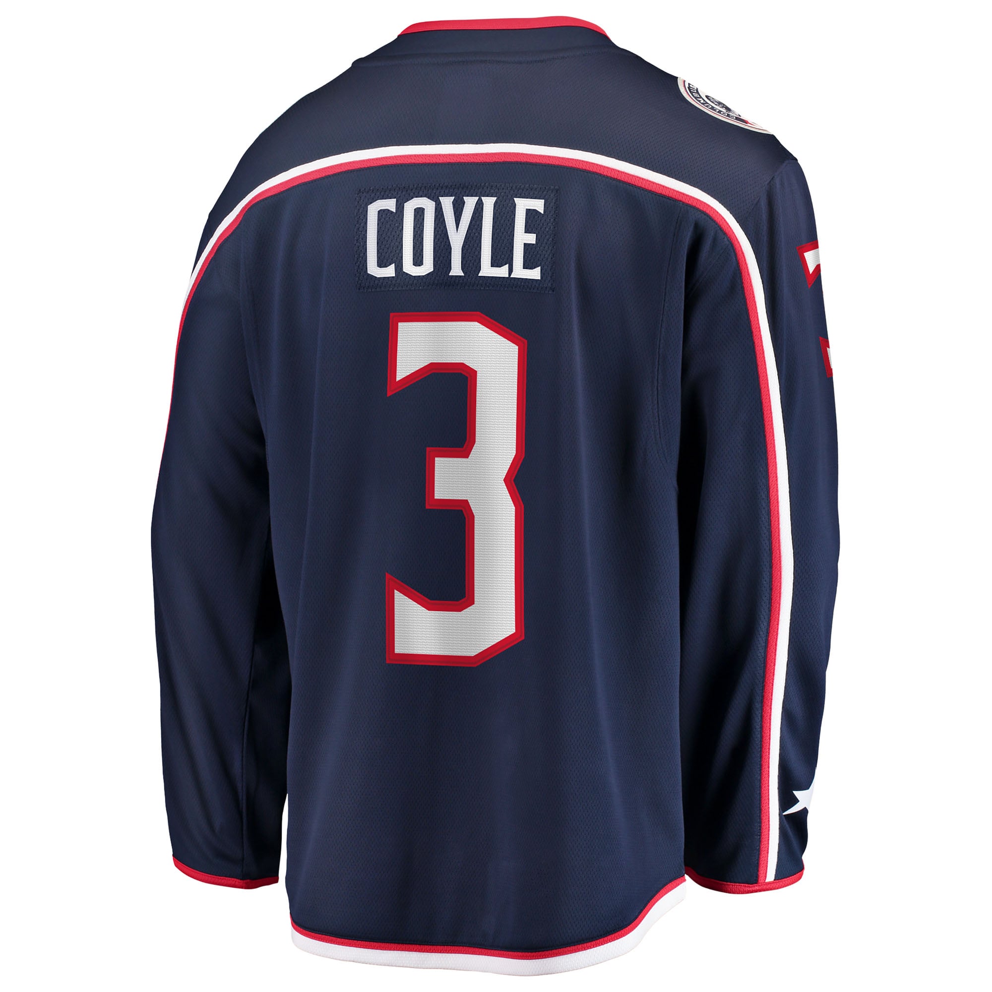 Charlie Coyle Columbus Blue Jackets Home Breakaway Jersey - Navy - Image 4