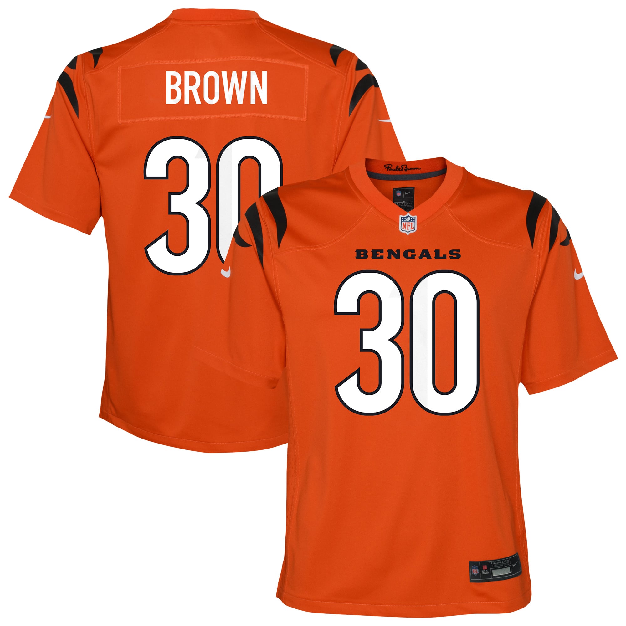 Chase Brown Cincinnati Bengals Youth Youth - Orange - Image 2