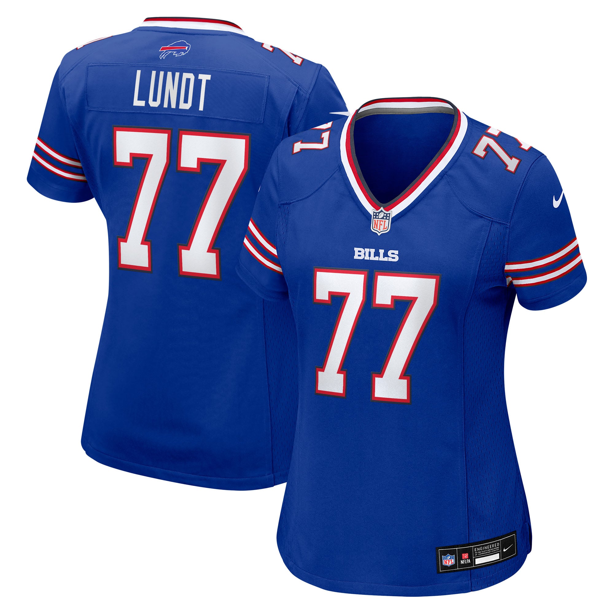 Chase Lundt Buffalo Bills Women's Team Game Jersey - Royal - Image 2